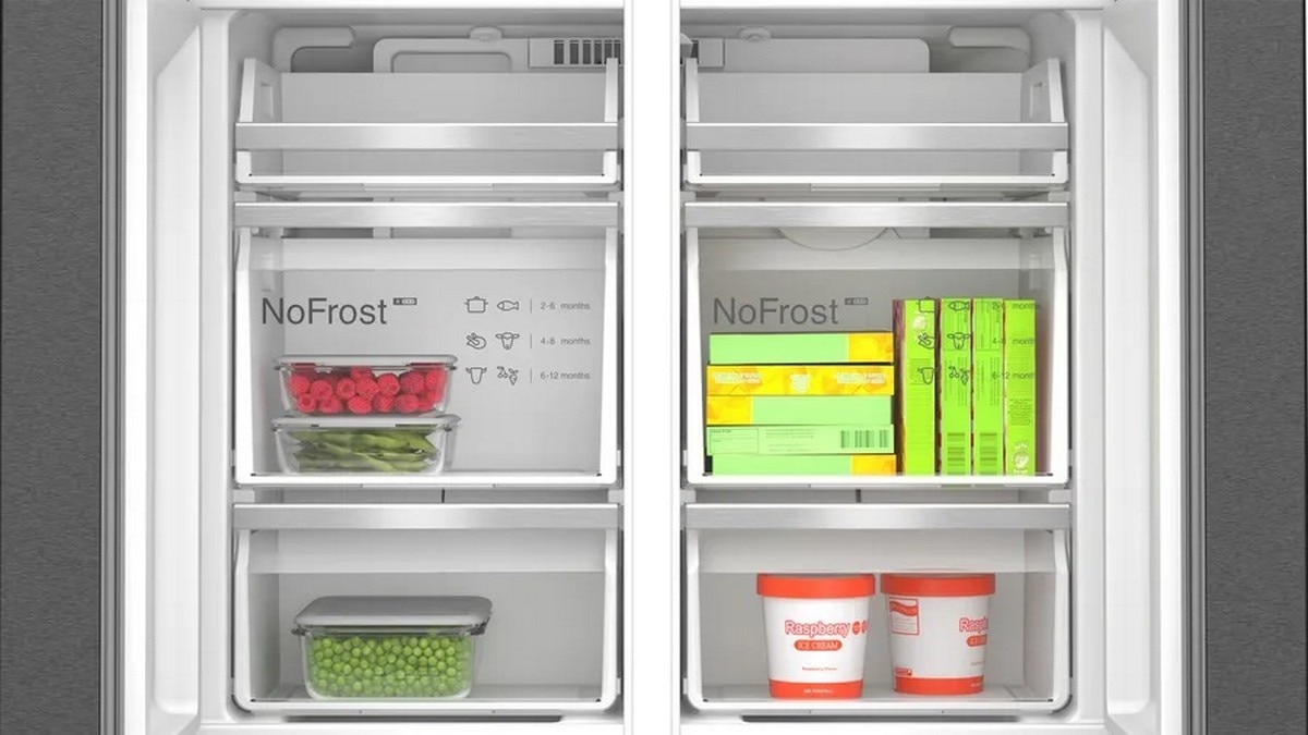 Frigorífico Americano Bosch Serie 6 KFI96AXEA No Frost, VitaFresh XXL e de 183 cm - Aço Preto Escovado Antidedadas Aço preto-8