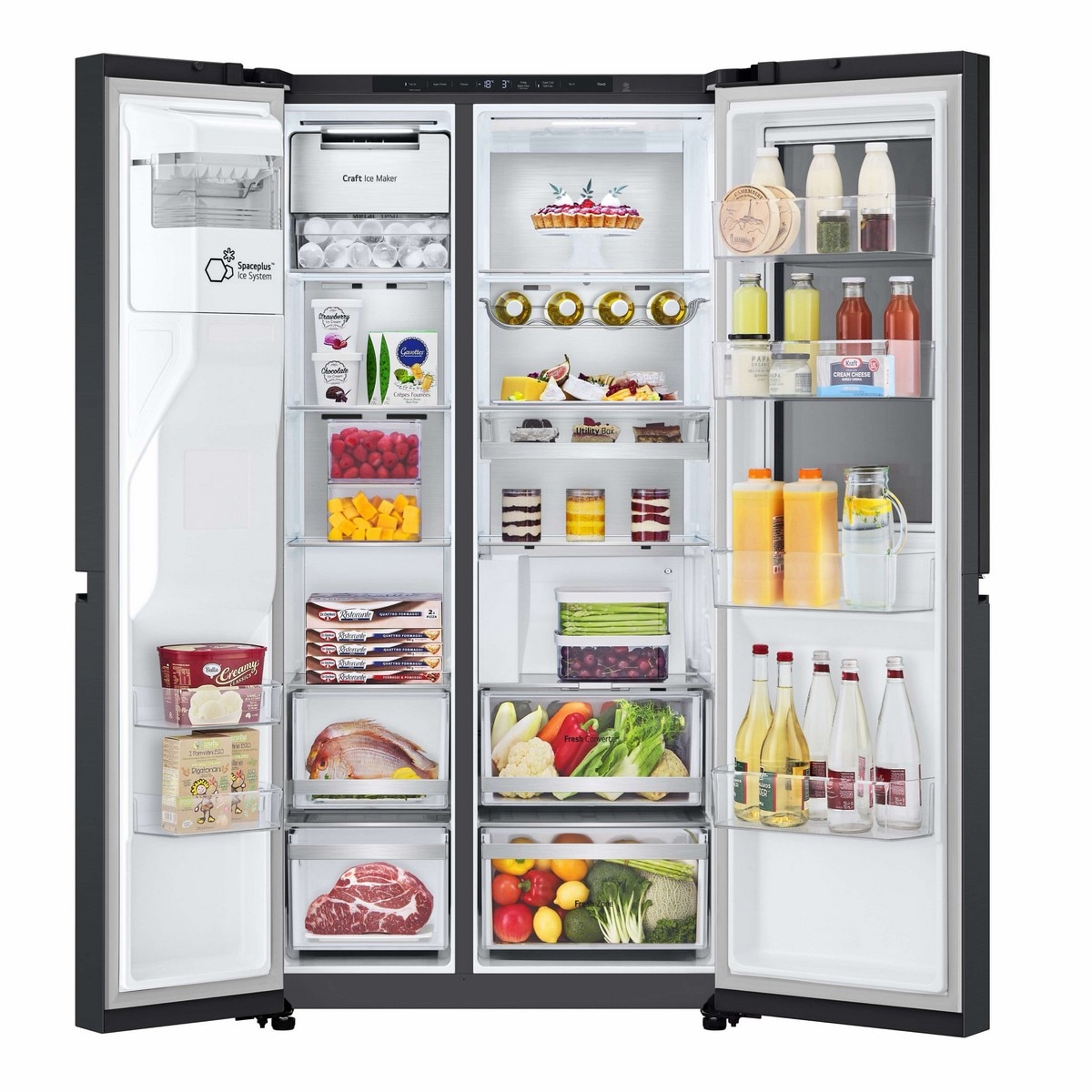 Frigorífico Americano LG GSXE90EVDD Side by Side, No Frost, Compressor Smart Inverter e de 179 cm - Essence Black Preto-3