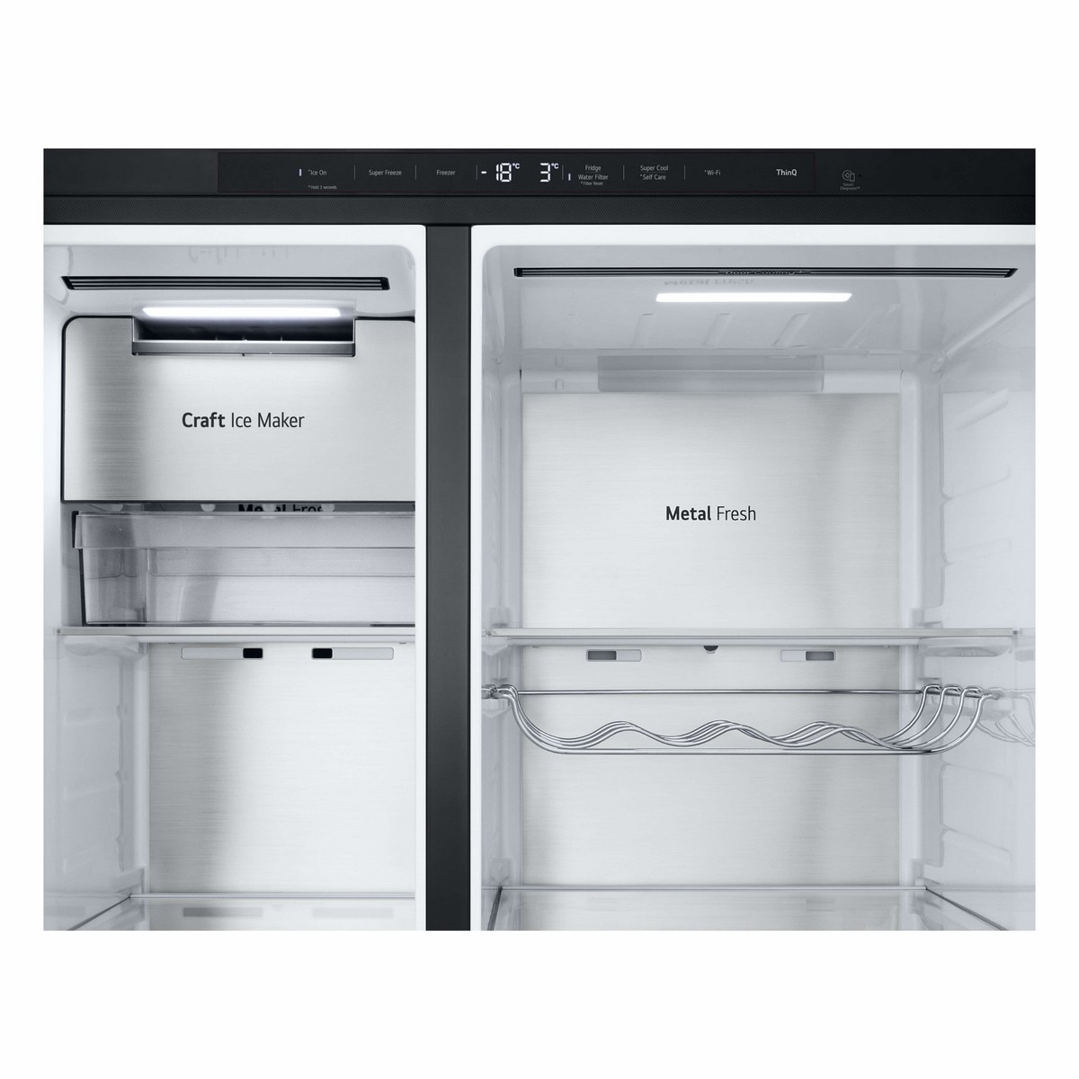 Frigorífico Americano LG GSXE90EVDD Side by Side, No Frost, Compressor Smart Inverter e de 179 cm - Essence Black Preto-9