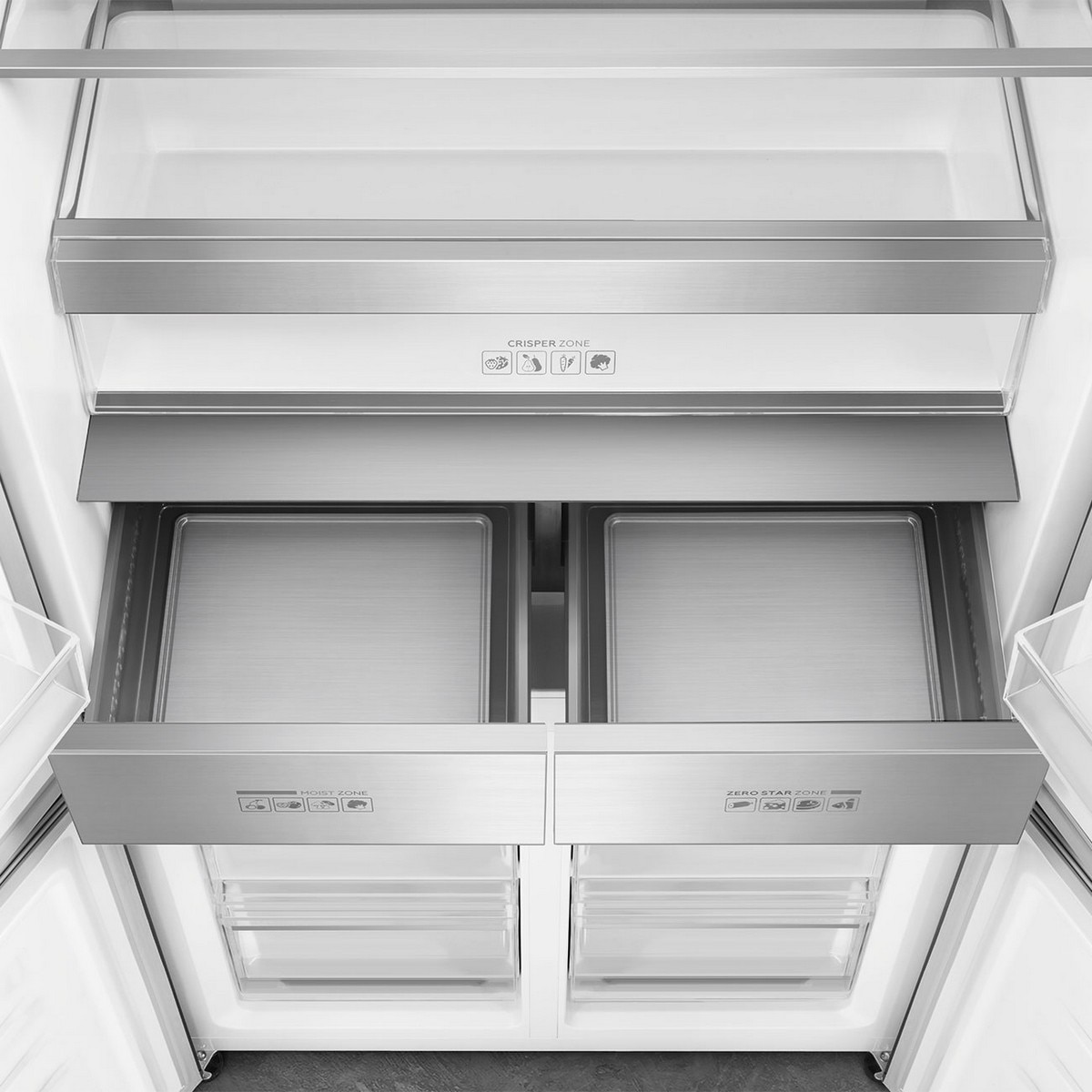 Frigorífico Americano Smeg Universal FQI60KD de 4 Portas, Total No Frost e de 190,5 cm - Dark Inox Preto-6