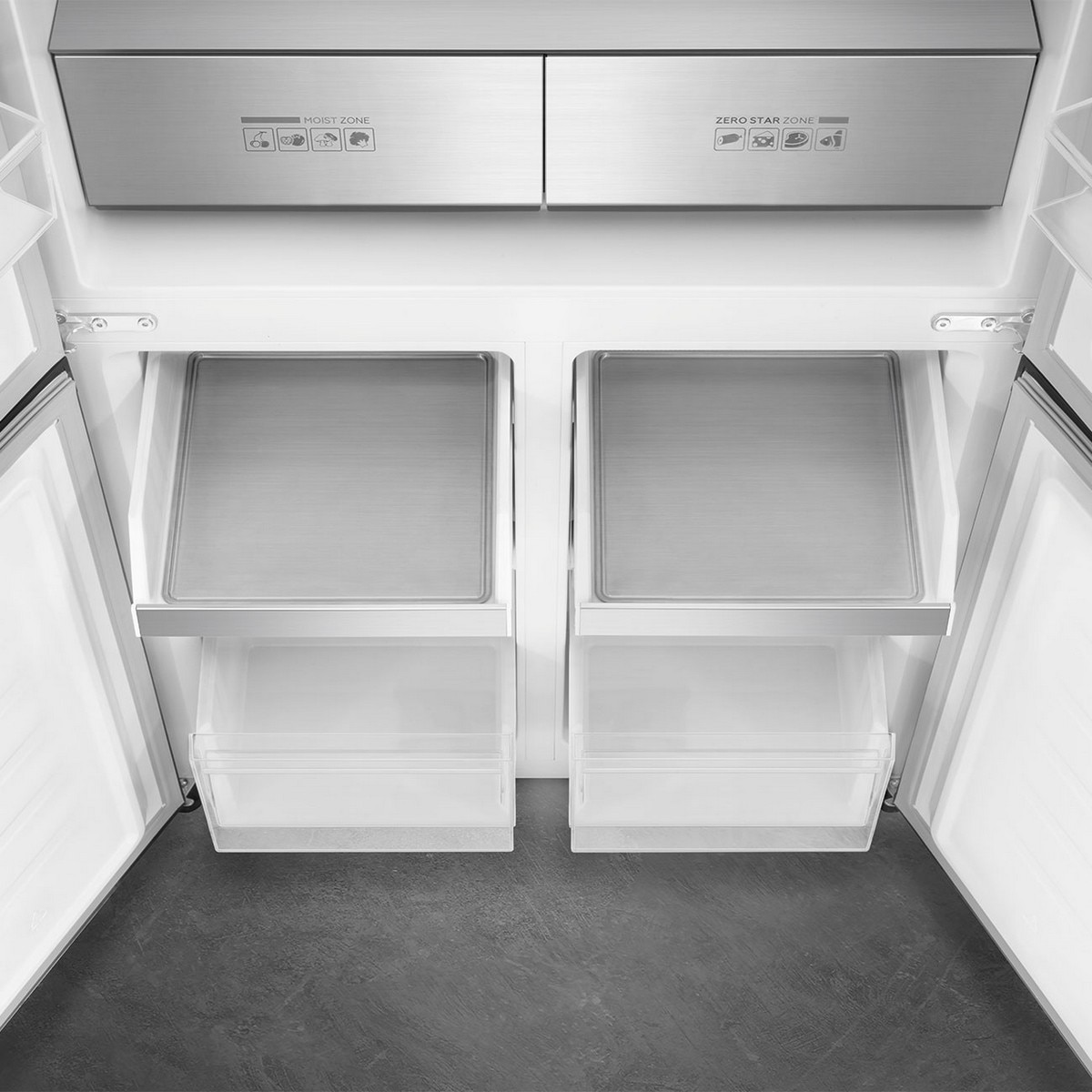 Frigorífico Americano Smeg Universal FQI60KD de 4 Portas, Total No Frost e de 190,5 cm - Dark Inox Preto-7