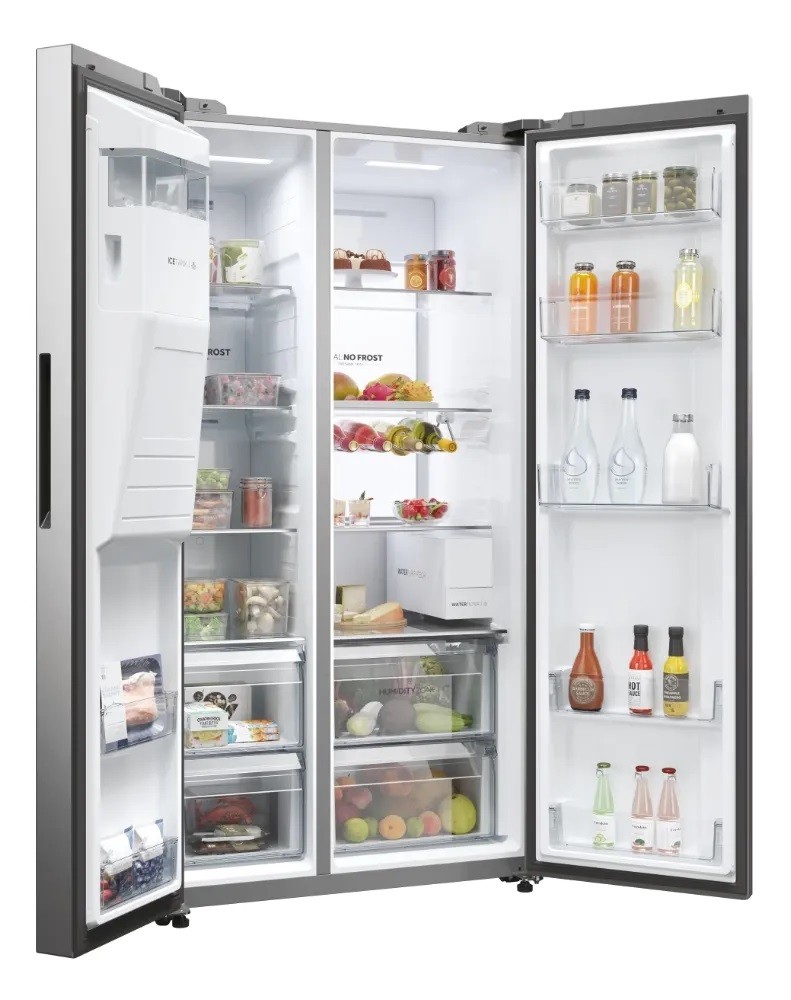 Frigorífico Side by Side Haier SBS 90 Série 7 HSW79F18CIMM No Frost e de 177,5 cm - Platinum Inox Inox-3