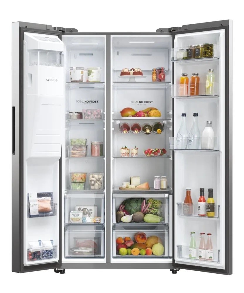 Frigorífico Side by Side Haier SBS 90 Série 5 HSW59F18EIMM No Frost e de 177,5 cm - Platinum Inox Inox-2