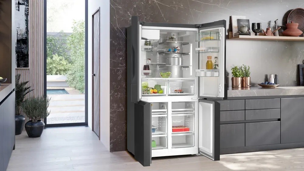 Frigorífico Americano Siemens iQ500 KF96DAXEA Total NoFrost, French Door, multi door, com Dispensador e de 183 cm - Black Inox Inox anti marcas-9