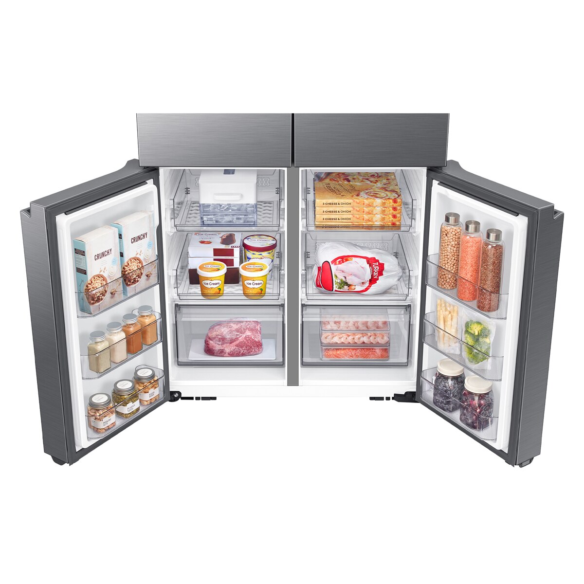 Frigorífico Americano Samsung de 4 Portas RF59C70TES9/ES No Frost, All Around Cooling, Wi-Fi e App SmartThings, de 177,9 cm - Inox Inox-7