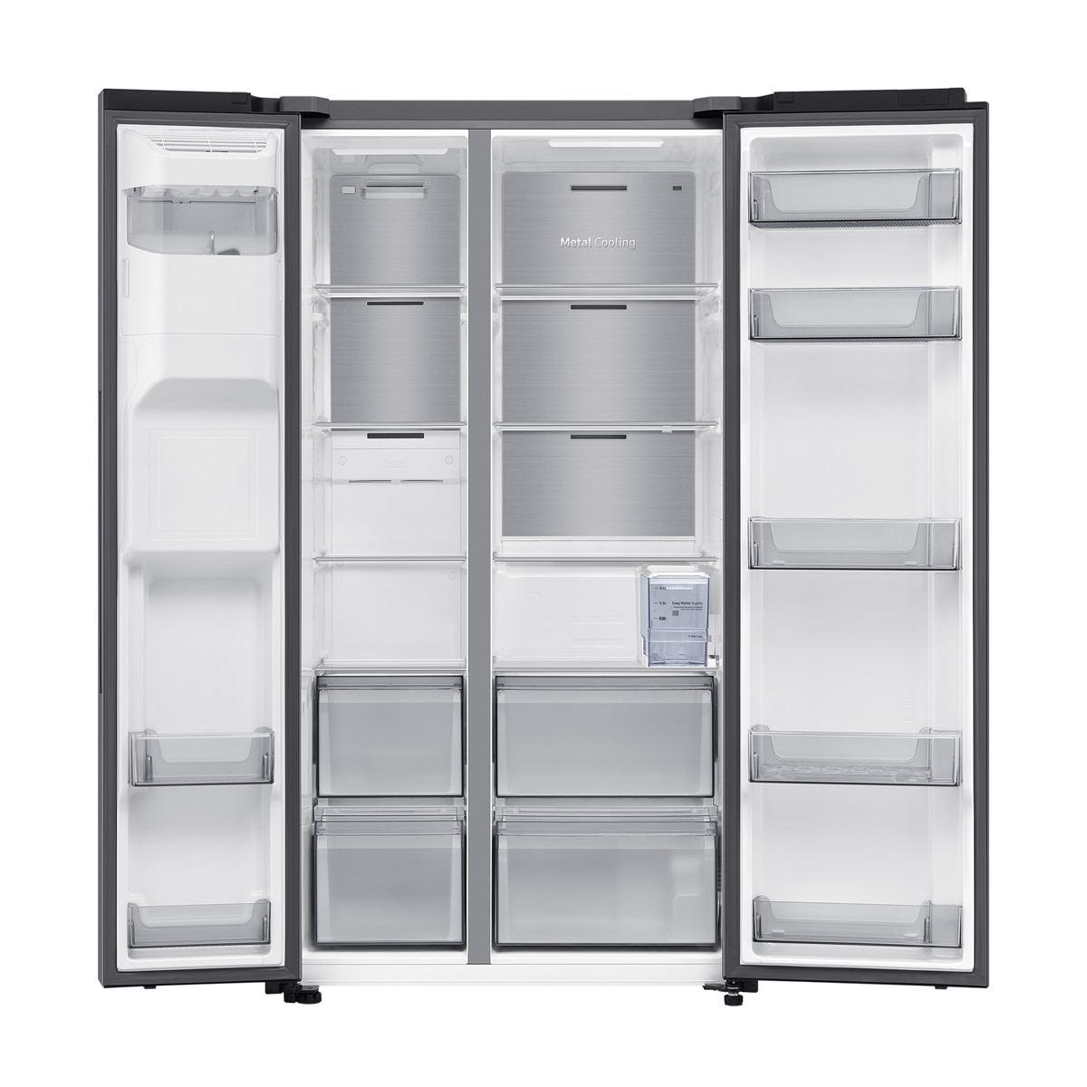 Frigorífico Americano Samsung RS70F65KDTEF No Frost, All Around Cooling, Wi-Fi e App SmartThings de 640L e 178,4 cm - Inox Inox-9