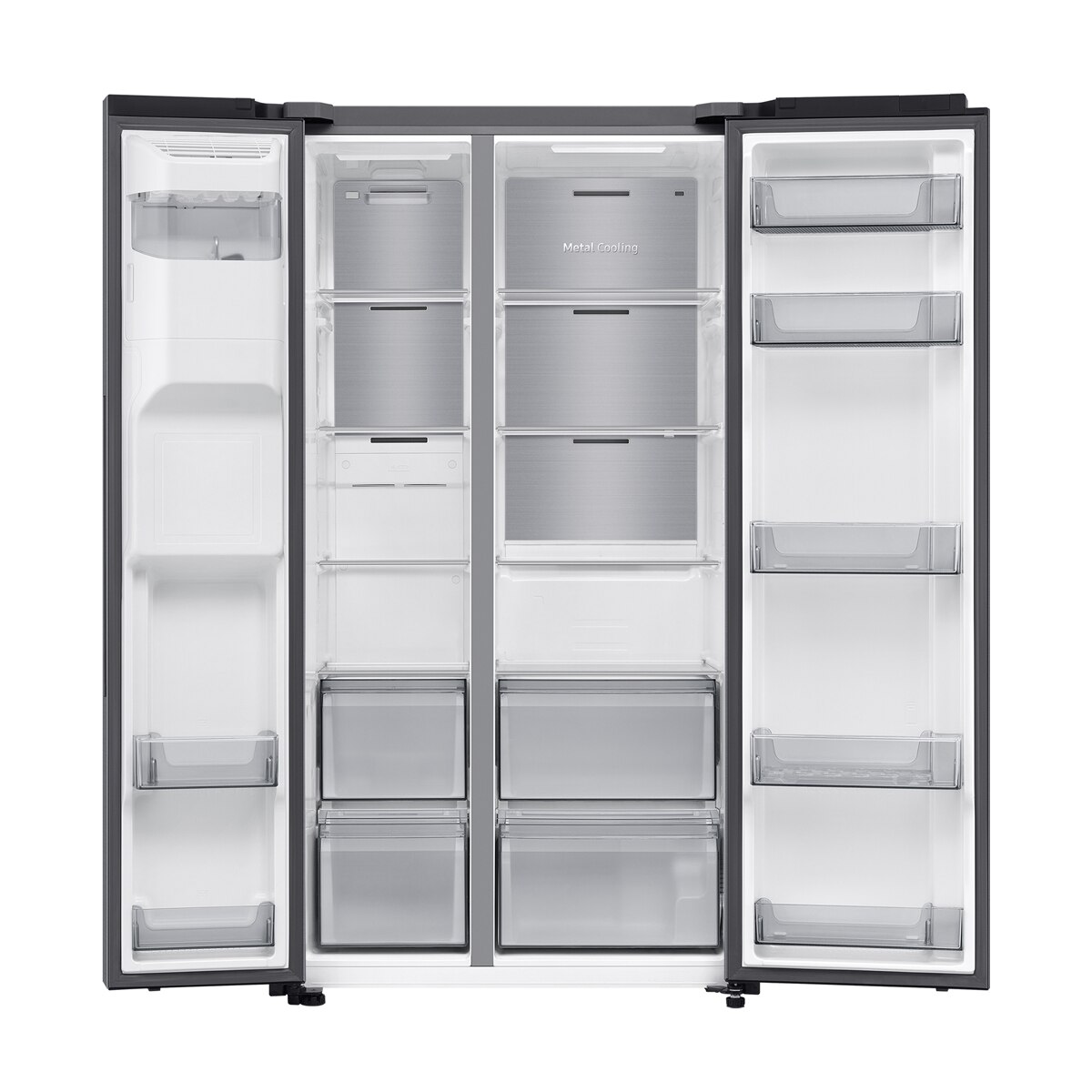 Frigorífico Americano Samsung RS70F64KDTEF No Frost, All Around Cooling, Wi-Fi e App SmartThings de 640L e 178,4 cm - Inox Inox-9
