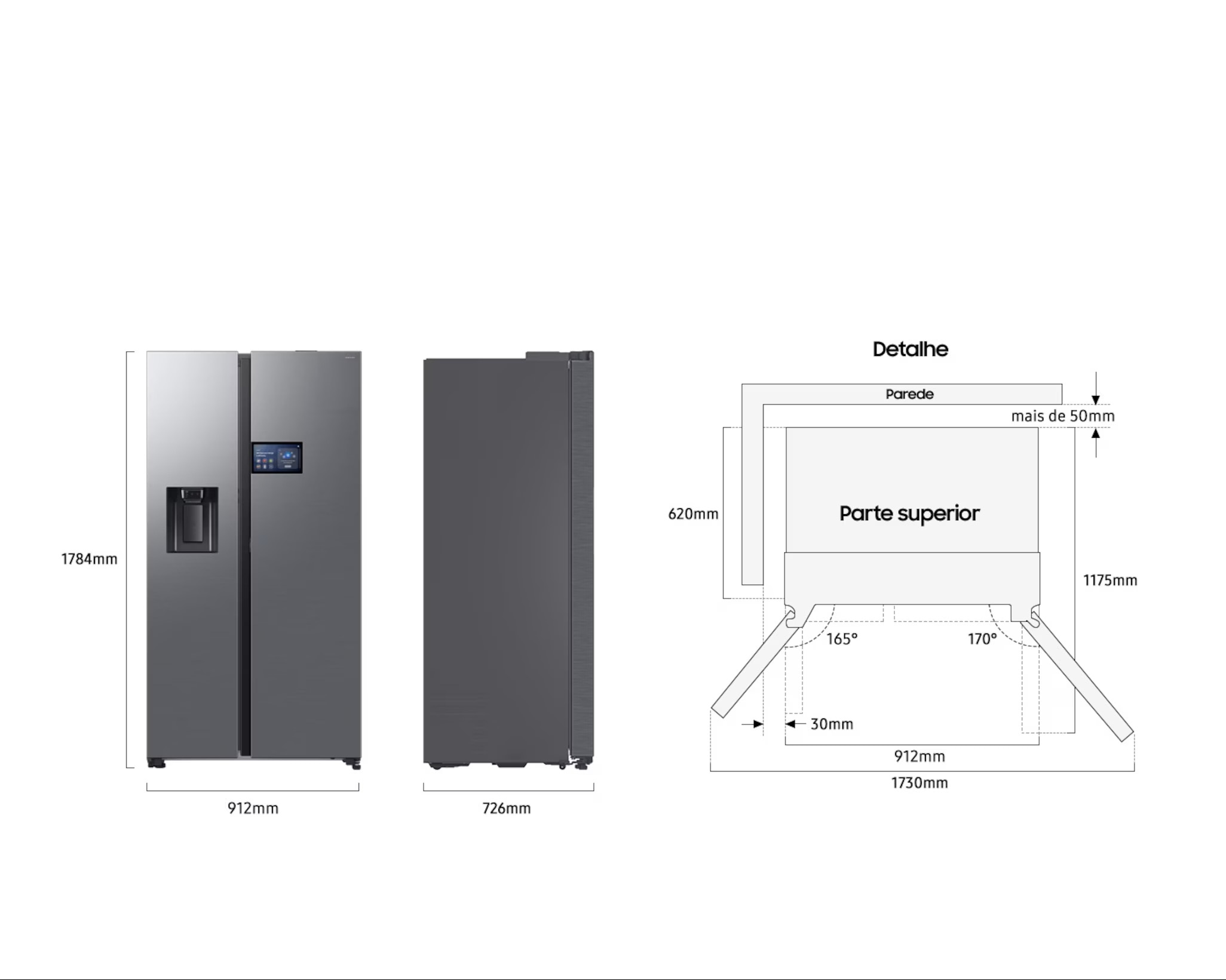 Frigorífico Americano Samsung AI Home com Abertura Automática de Porta RS90F64EDTEF de 621L e 1,78m- Inox 5