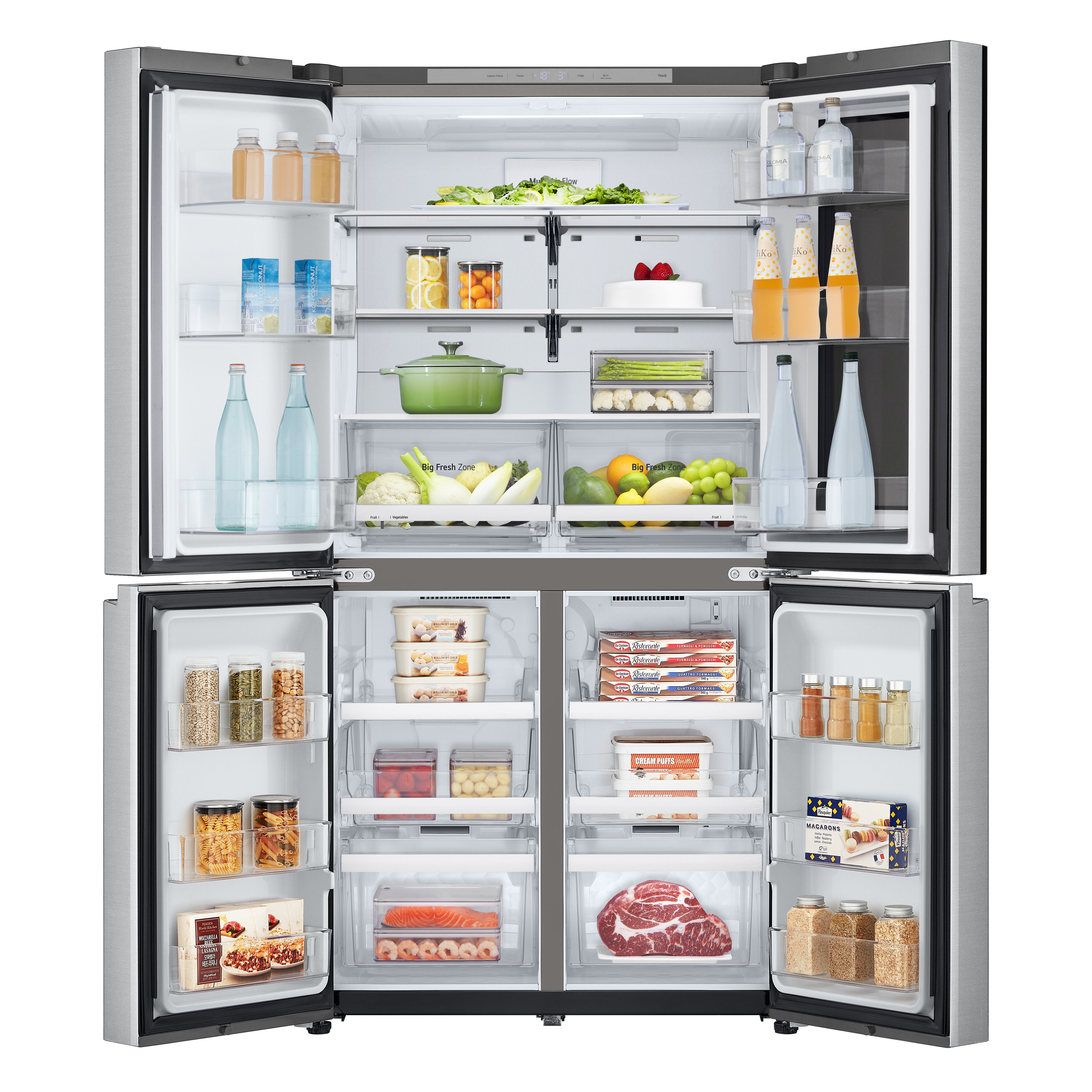 Frigorífico Americano LG GMV960MBDE Total No Frost, Multi Air Flow e de 189,1 cm - Inox Aço Antimarcas-3