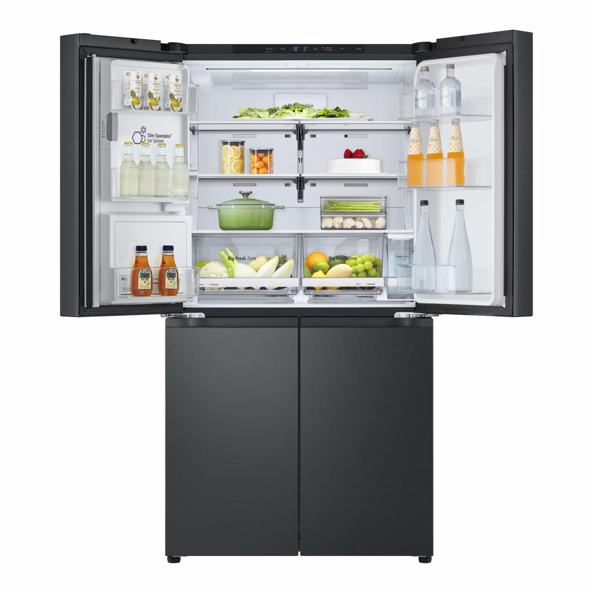Frigorífico Americano de 4 Portas LG GMF961EV5E DoorCooling, LinearCooling, Multi Air Flow, Dispensador de Água UVnanoTM Sem Canalização de 179,2 cm Preto-4