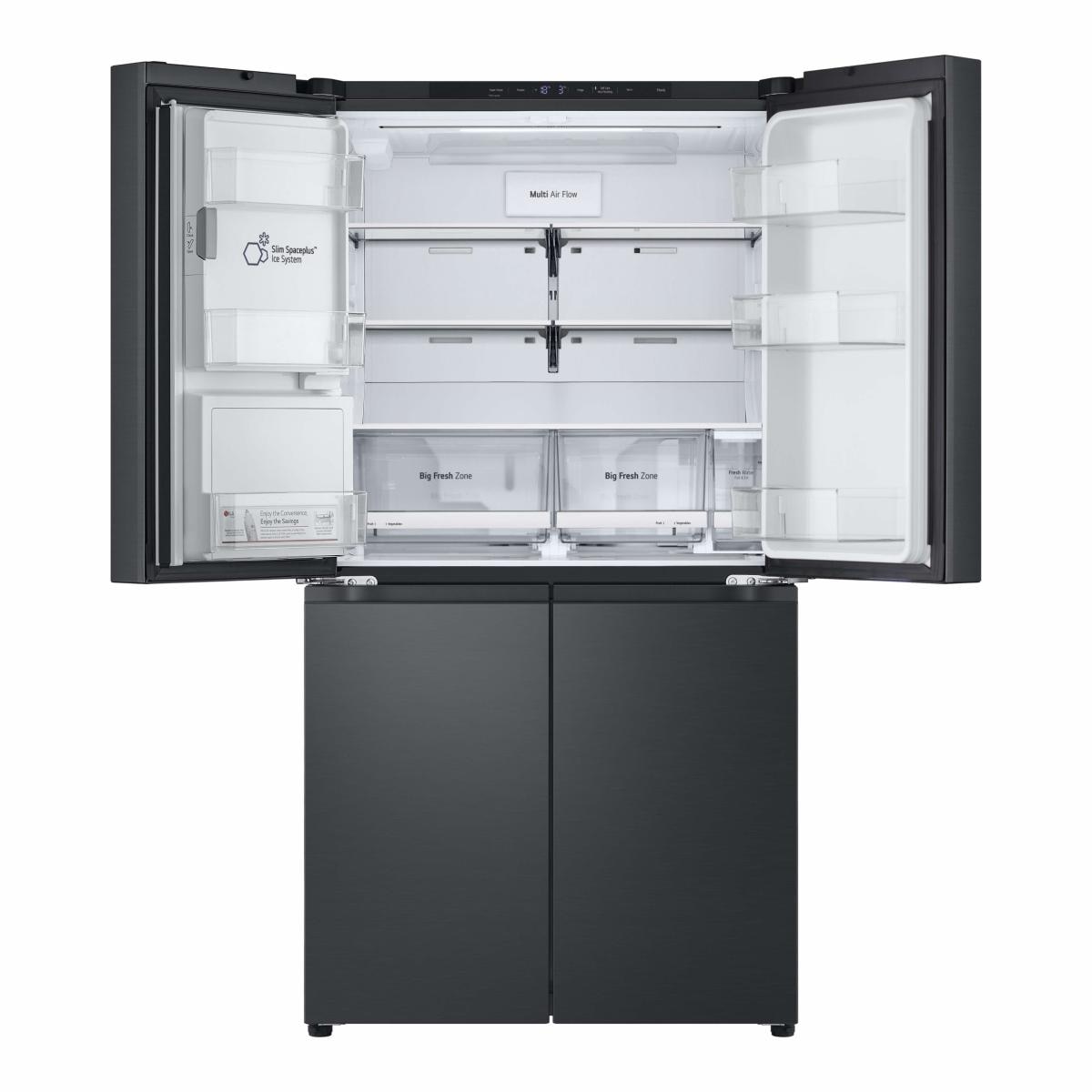Frigorífico Americano de 4 Portas LG GMF961EV5E DoorCooling, LinearCooling, Multi Air Flow, Dispensador de Água UVnanoTM Sem Canalização de 179,2 cm Preto-6