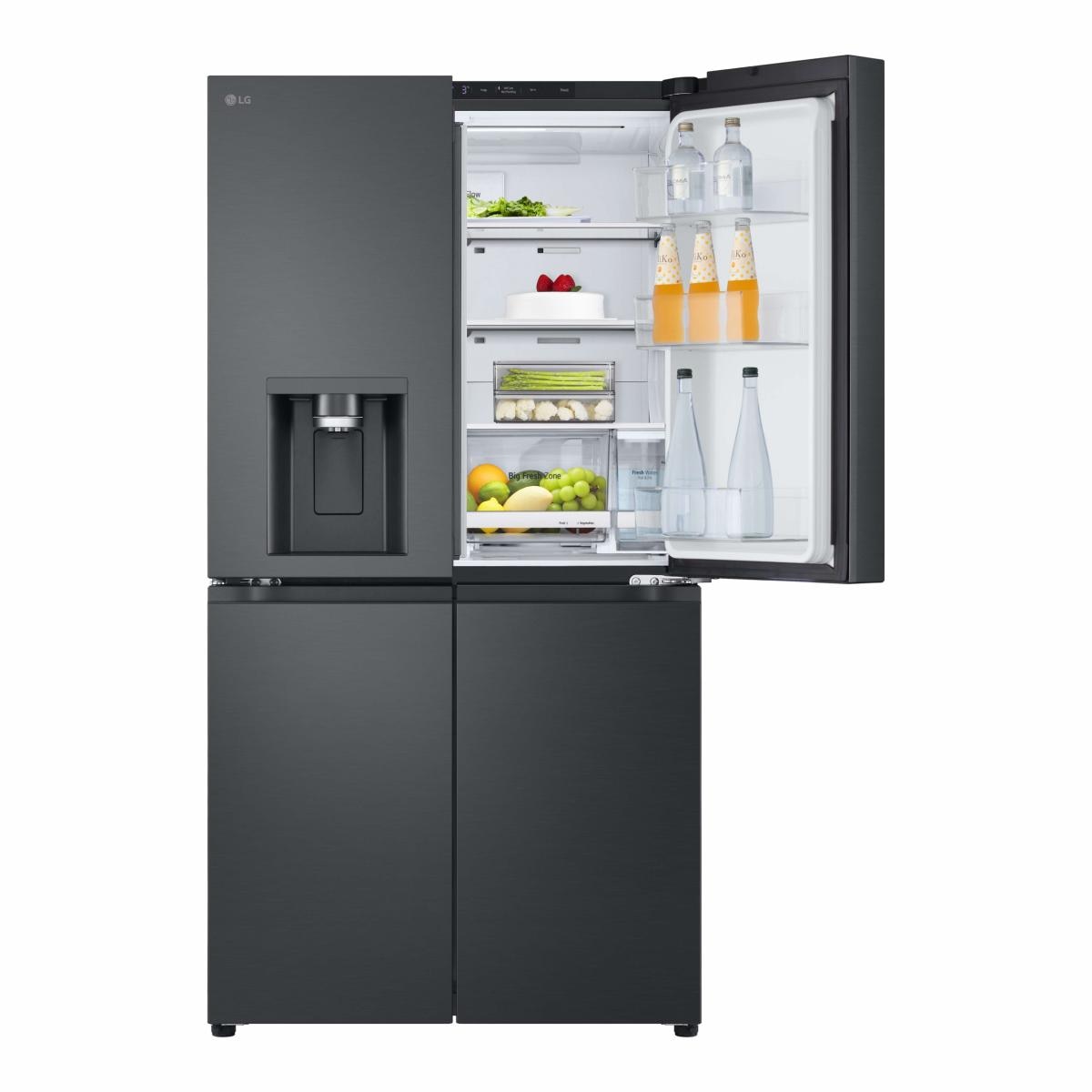 Frigorífico Americano de 4 Portas LG GMF961EV5E DoorCooling, LinearCooling, Multi Air Flow, Dispensador de Água UVnanoTM Sem Canalização de 179,2 cm Preto-8