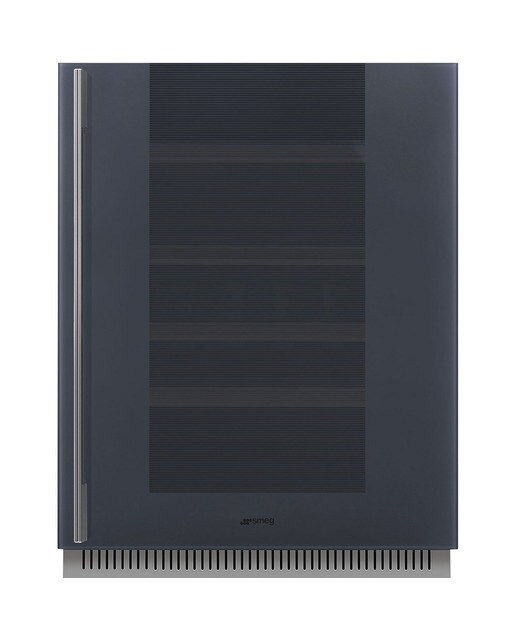 Garrafeira Encastrável Smeg Linea CVI138RG com Dobradiças à Direita e para 38 Garrafas Standard - Neptune Grey Cinzento-1