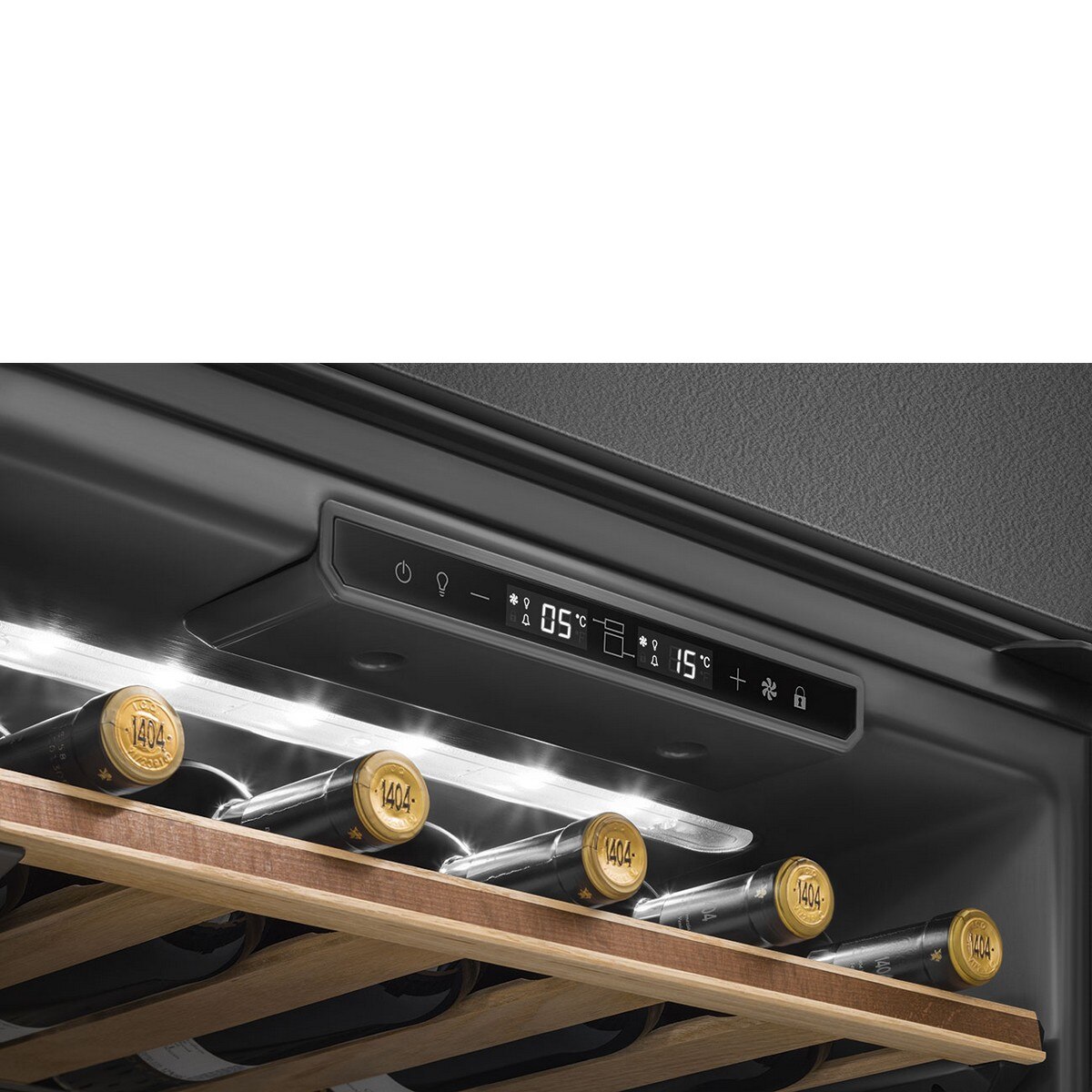 Garrafeira Encastrável Smeg Linea CVI129B3 para 29 Garrafas Standard - Preto Preto-6