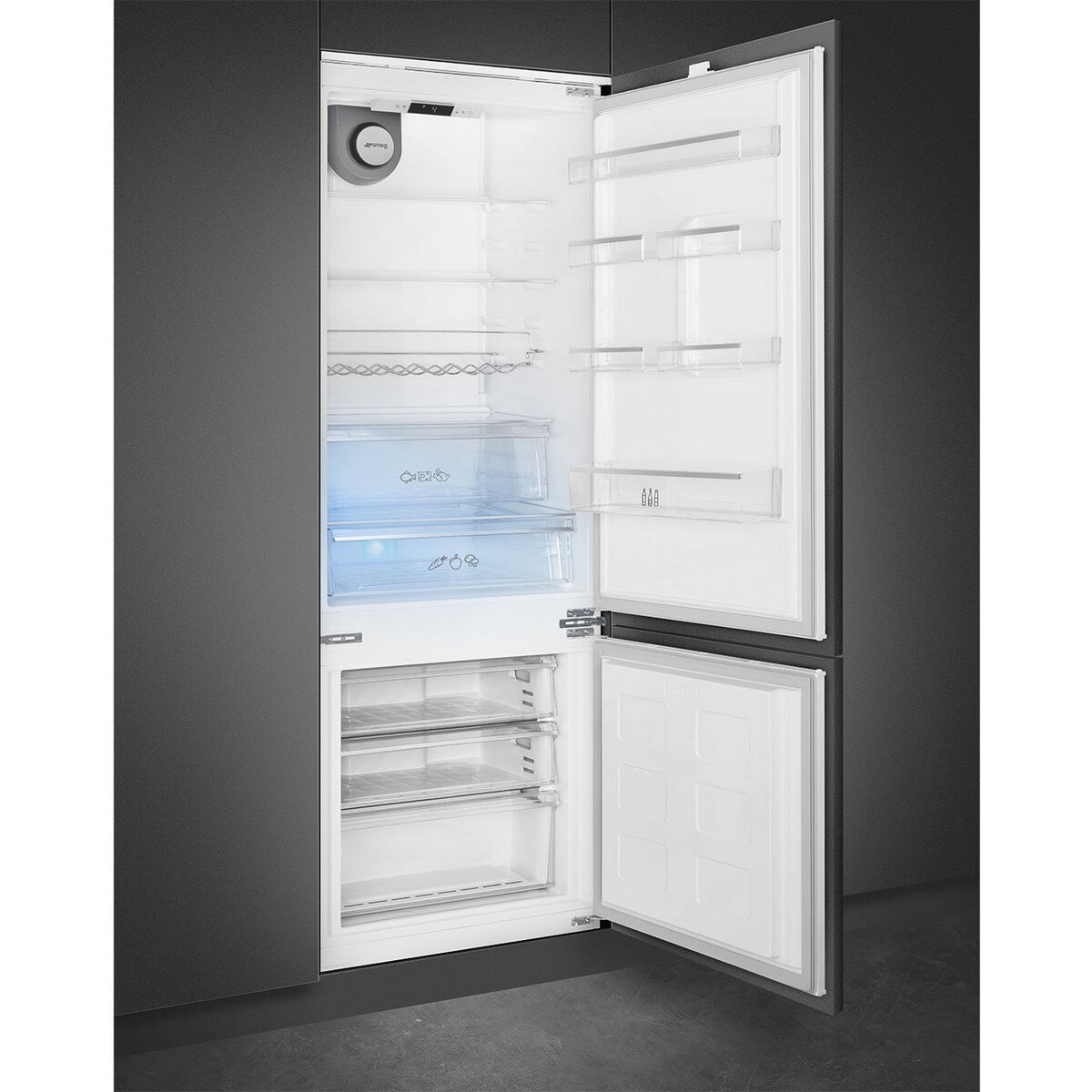 Frigorífico Combinado Encastrável Smeg Universal C475VE Ventilado com Dobradiças à Direita de 194 cm - Branco Branco-2