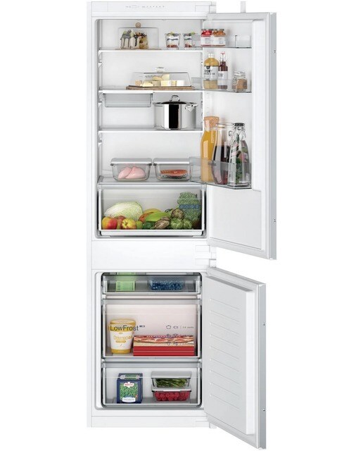 Frigorífico Combinado Encastrável Siemens iQ100 KI86V5SE0 Fecho Softclose e de 177,2 cm - Branco Branco-1