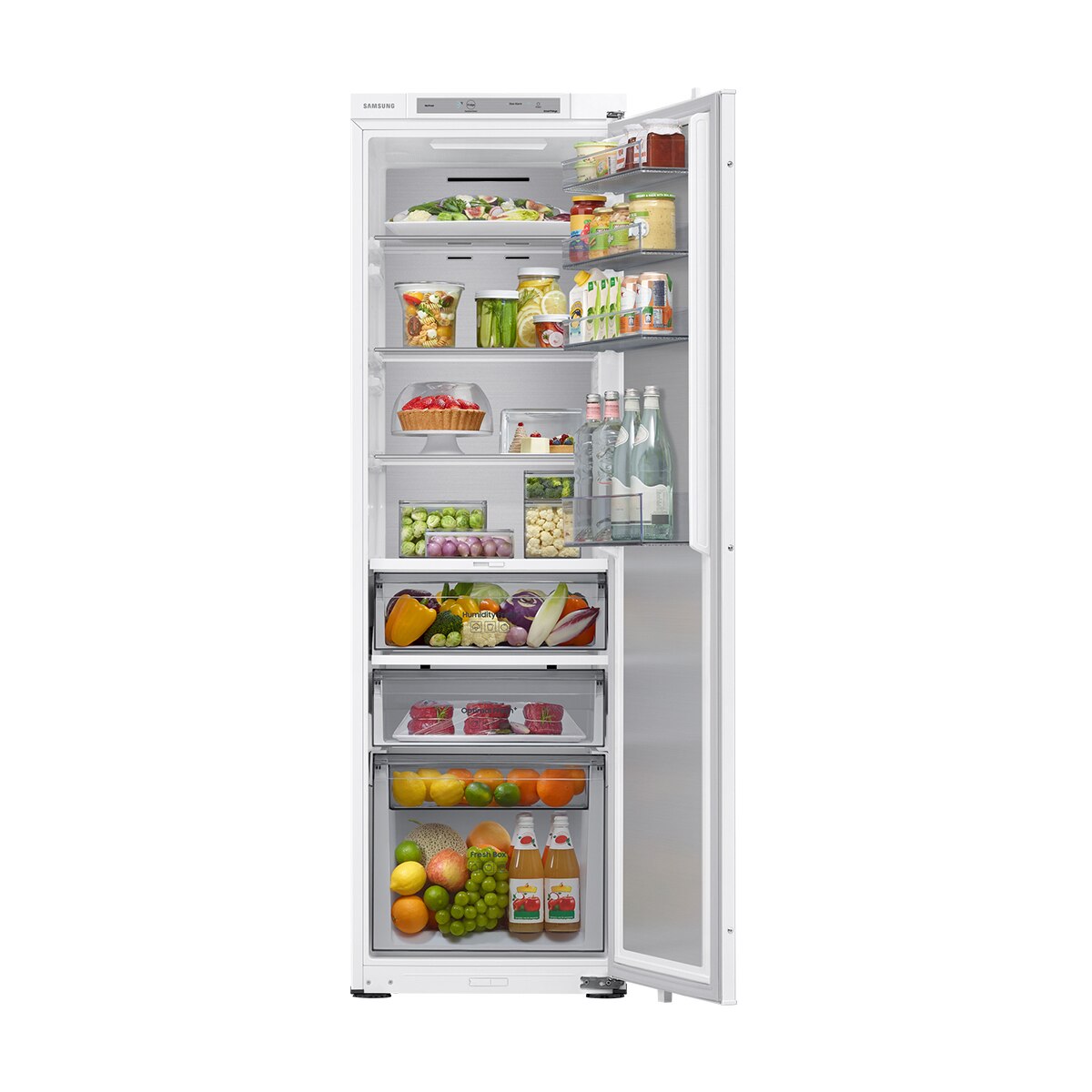 Frigorífico de 1 Porta Encastrável Samsung BRR29703EWW/EF com IA, All Around Cooling, de 289L e 177.5cm - Branco Branco-4