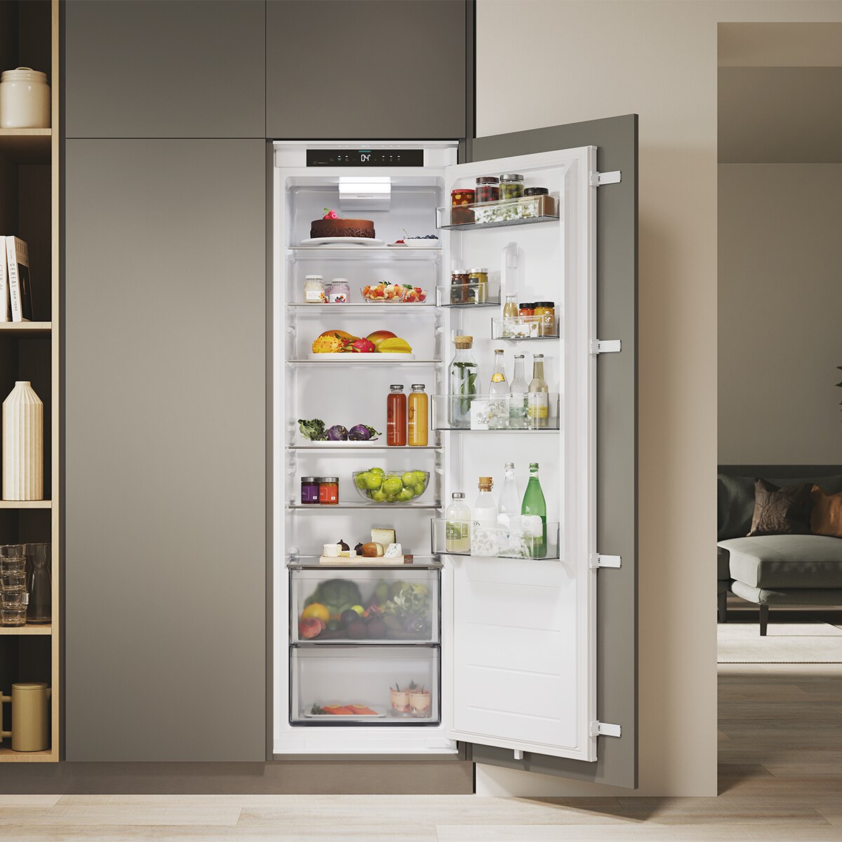 Arca Congeladora Vertical Encastrável Candy CML5518EVWL de 177,2 cm - Branco Branco-10