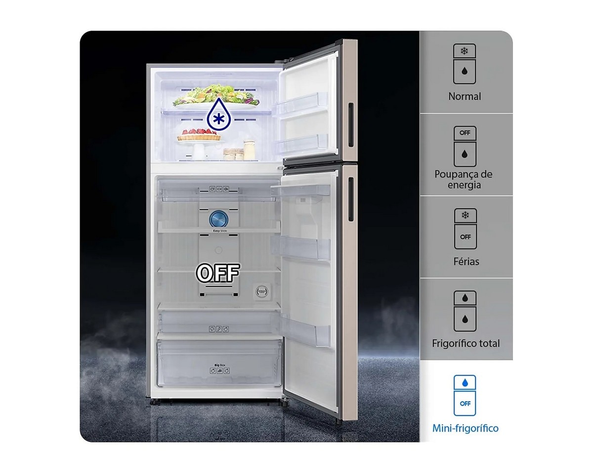 Frigorífico de 2 Portas Samsung RT53DG7B14S9EF Wi-Fi, No Frost, Multi Flow e de 185,5 cm - Inox Refinado Inox-6