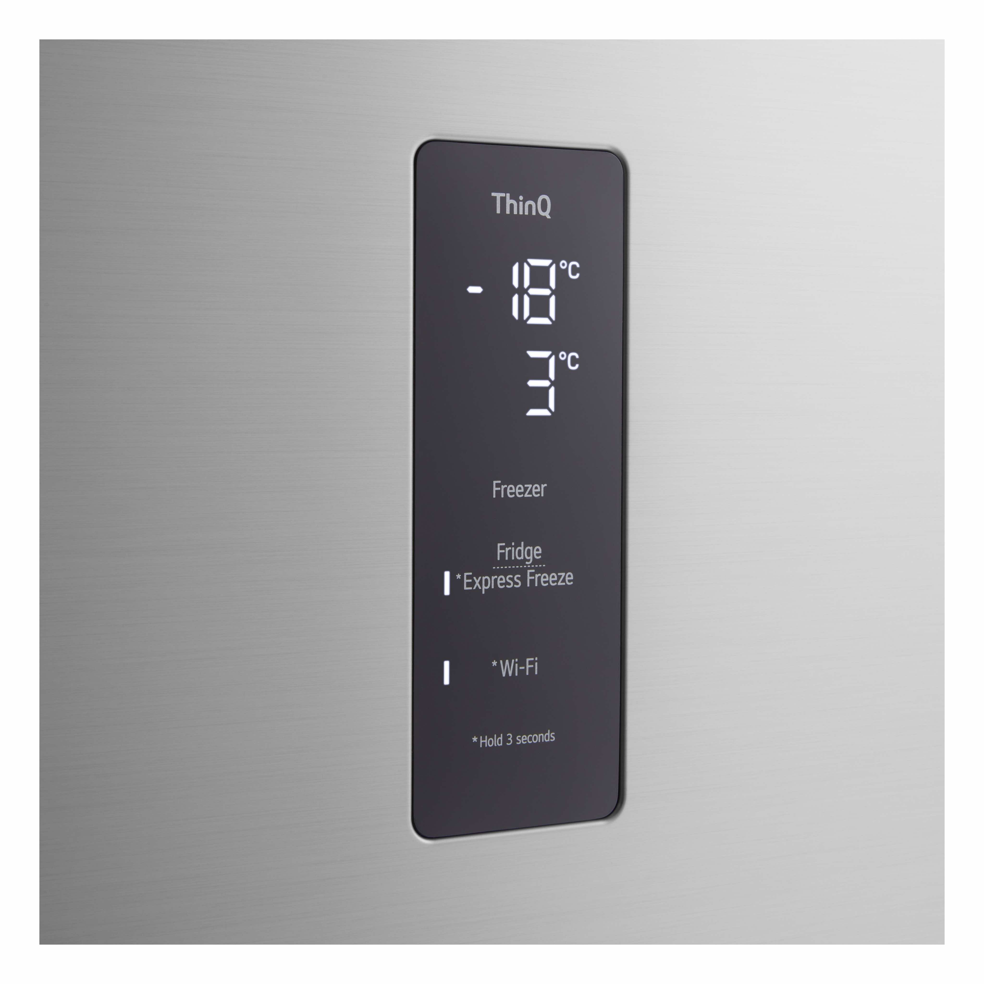 Frigorífico de 2 Portas LG GTFV61PYBQD Linear Cooling, Multi Air Flow, Smart Inverter de 186 cm e 609L - Prime Silver Silver-9