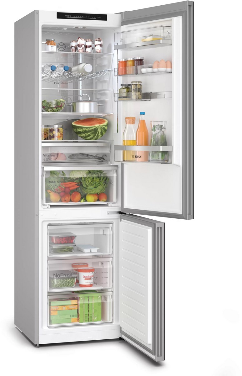 Frigorífico Combinado Bosch Série 6 KGN39LBCF VitaFresh XXL, Tecnologia Intelligent Inverter e No Frost e de 203 cm - Preto Vidro preto-2