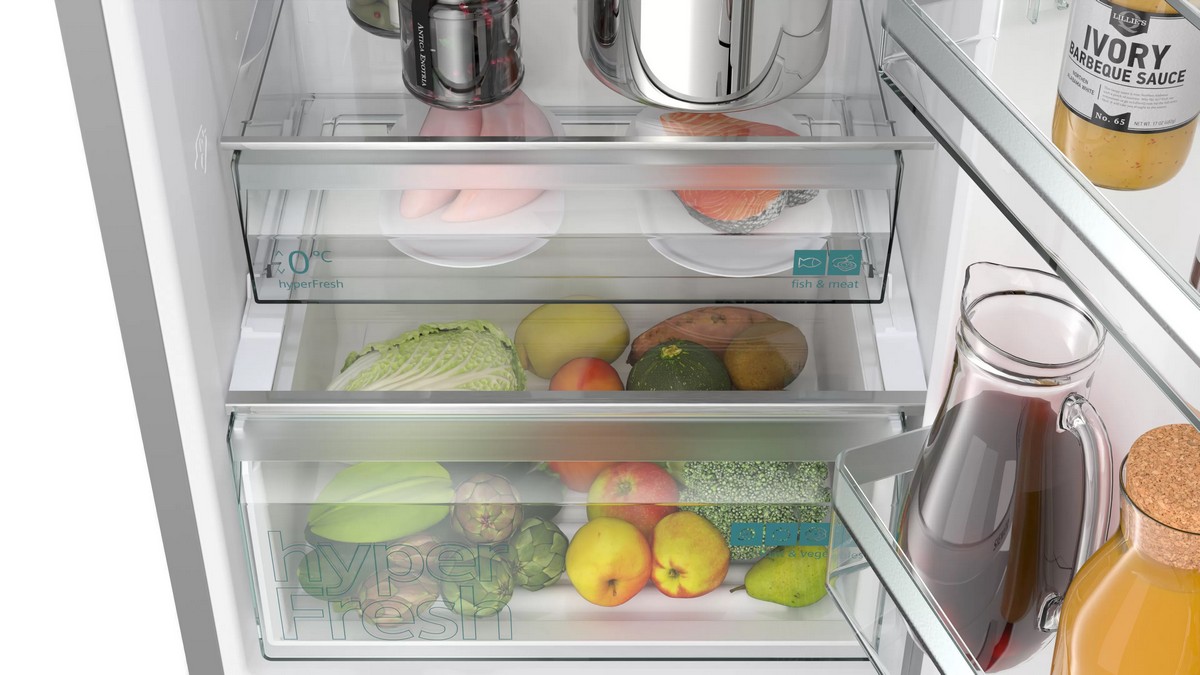 Frigorífico Combinado Siemens iQ300 KG39N2ICF No Frost e hyperFresh de 203 cm - Inox Easyclean Inox-7