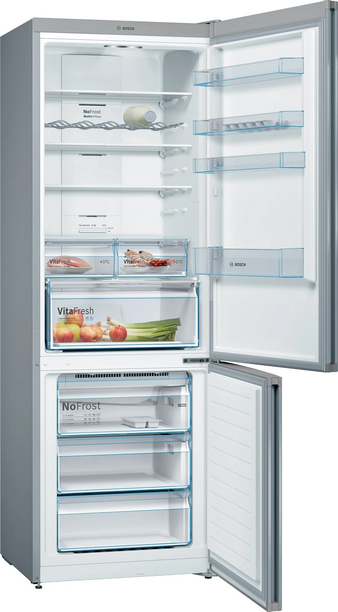 Frigorífico Combinado Bosch Série 4 KGN49XIEA VitaFresh, PerfectFit e No Frost e de 203 cm - Inox Anti-dedadas Aço mate anti marcas-2