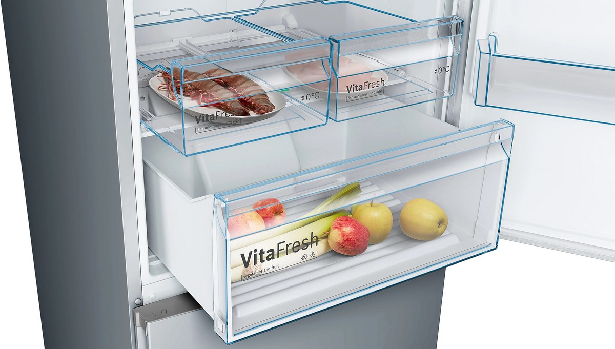 Frigorífico Combinado Bosch Série 4 KGN49XIEA VitaFresh, PerfectFit e No Frost e de 203 cm - Inox Anti-dedadas Aço mate anti marcas-5