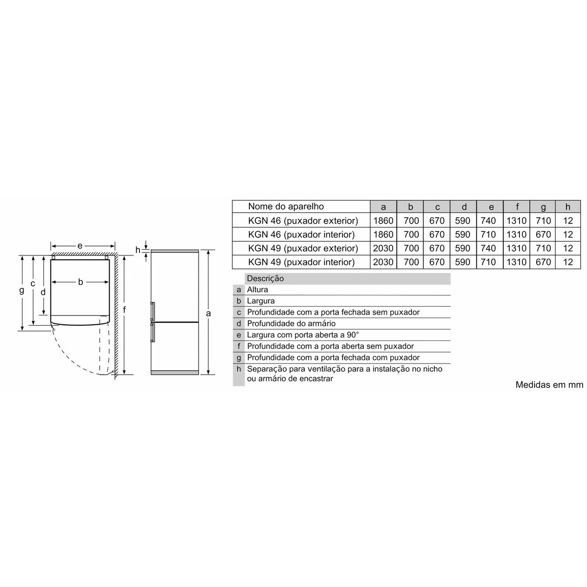 Frigorífico Combinado Bosch Série 4 KGN49XIEA VitaFresh, PerfectFit e No Frost e de 203 cm - Inox Anti-dedadas Aço mate anti marcas-9