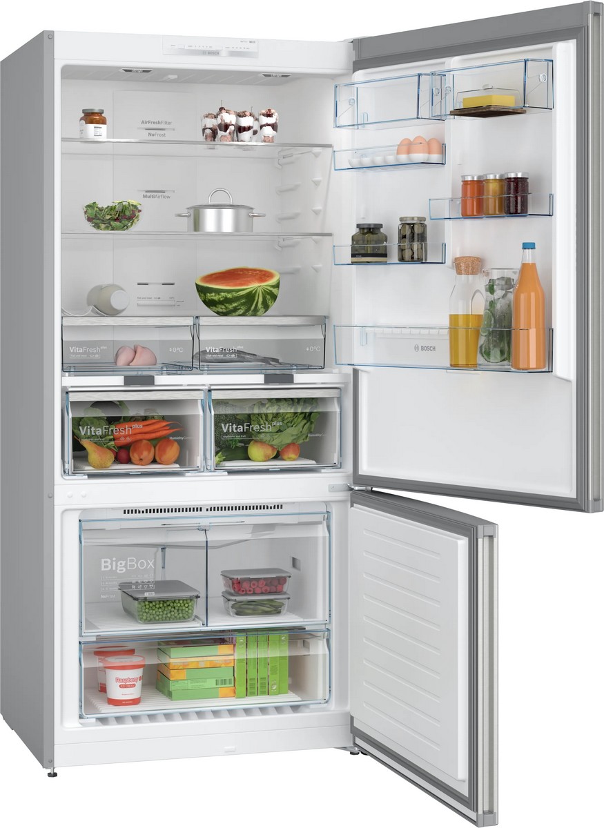 Frigorífico Combinado Bosch Série 4 KGN86VIEA VitaFresh, PerfectFit e No Frost e de 186 cm - Inox Anti-dedadas Inox-2