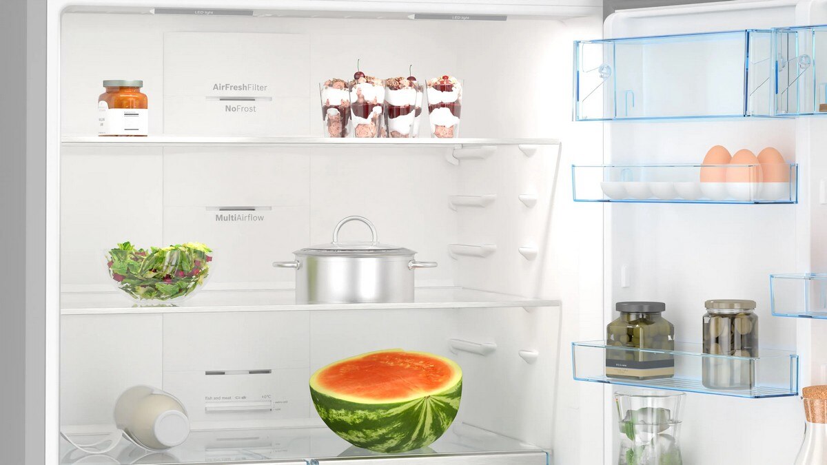 Frigorífico Combinado Bosch Série 4 KGN86VIEA VitaFresh, PerfectFit e No Frost e de 186 cm - Inox Anti-dedadas Inox-4