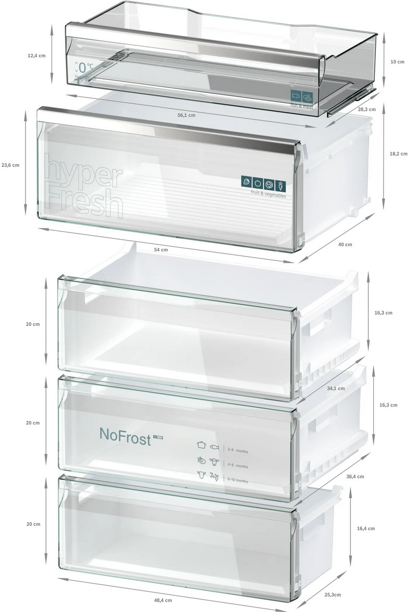 Frigorífico Combinado Siemens iQ500 KG49NAXCF No Frost de 203 cm - Black Inox Inox/Preto-7