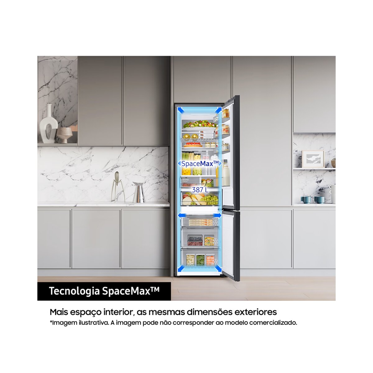 Frigorífico Combinado Samsung RB38C7B6AS9 No Frost, Twin Cooling Plus, Wi-Fi e App SmartThings, de 203 cm - Inox Inox-4