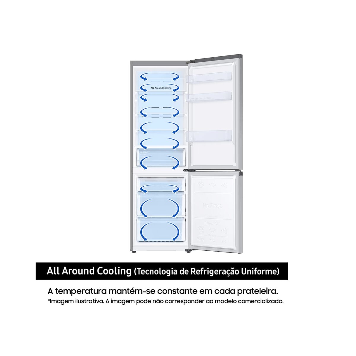 Frigorífico Combinado Samsung RB34C632DSA/EF No Frost, Smart, de 341 Litros - Inox Inox-6