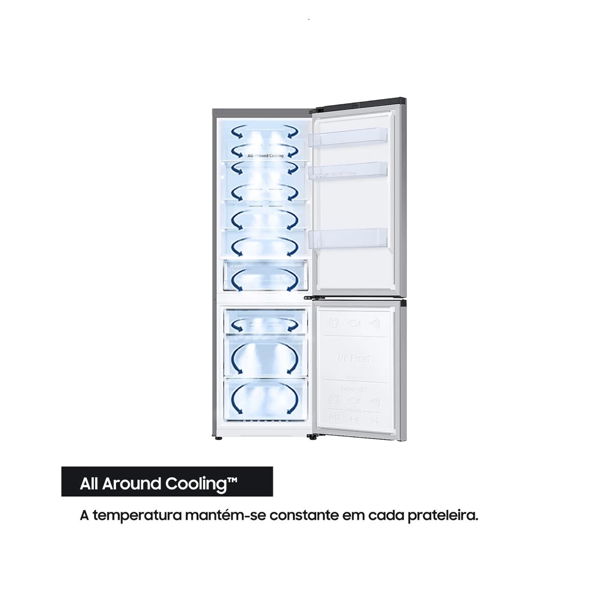 Frigorífico Combinado Samsung RB34C600DWW/EF SmartThings, SpaceMax™ e No Frost e de 186 cm - Branco Snow White-7