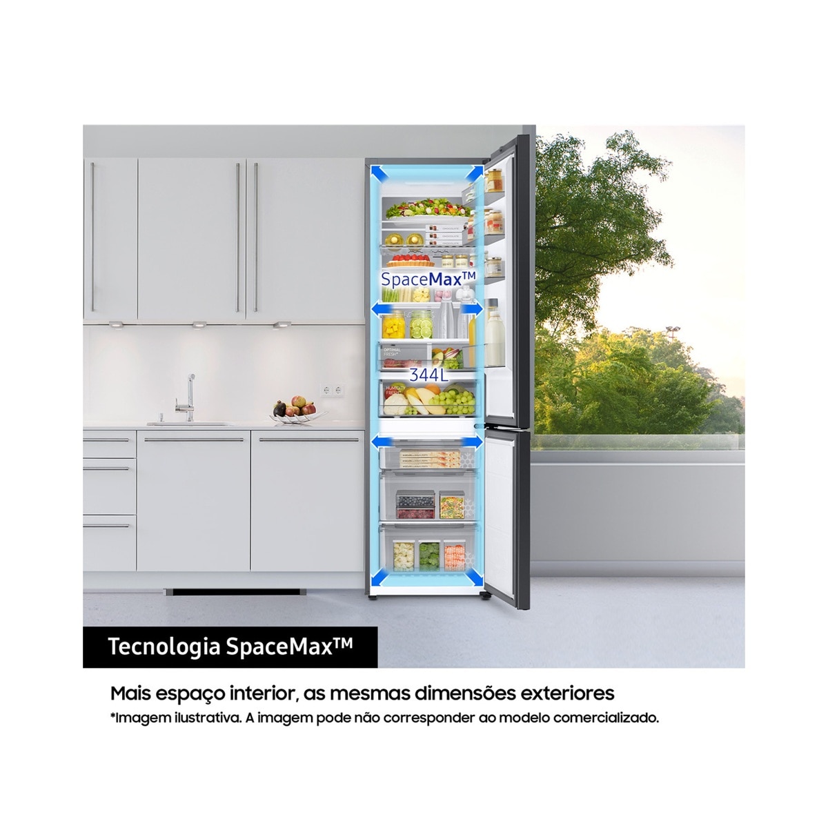 Frigorífico Combinado Samsung RB34C671DS9 No Frost Wi-Fi de 185 cm - Inox Inox-3
