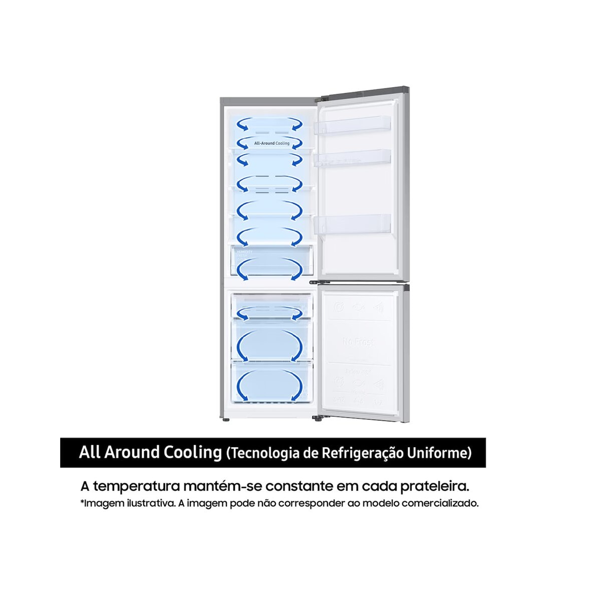 Frigorífico Combinado Samsung RB34C671DS9 No Frost Wi-Fi de 185 cm - Inox Inox-4