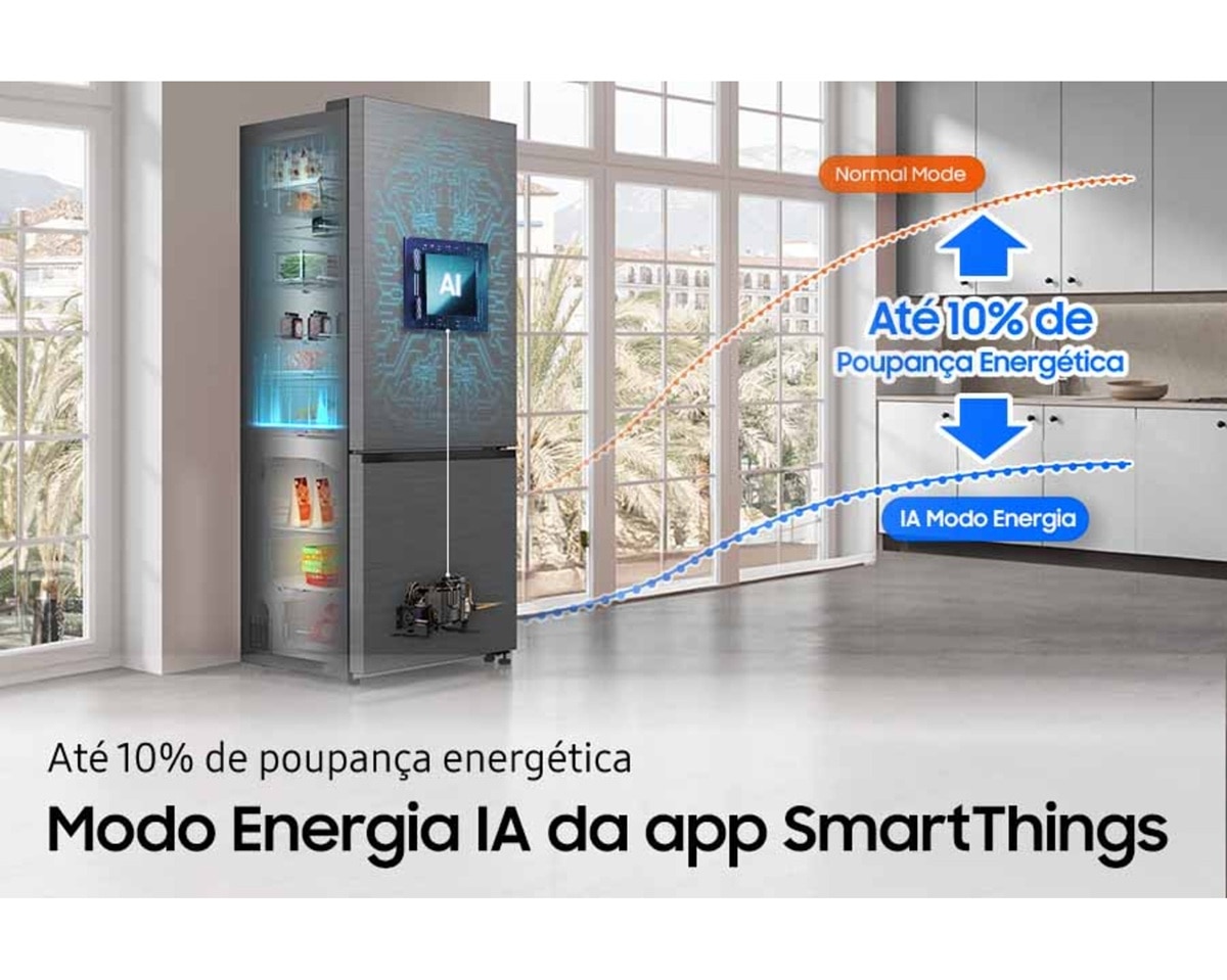 Frigorífico Combinado Samsung RB53DG703DS9 No Frost, All-Around Cooling, Wi-Fi e App SmartThings, de 203 cm - Inox Inox-6