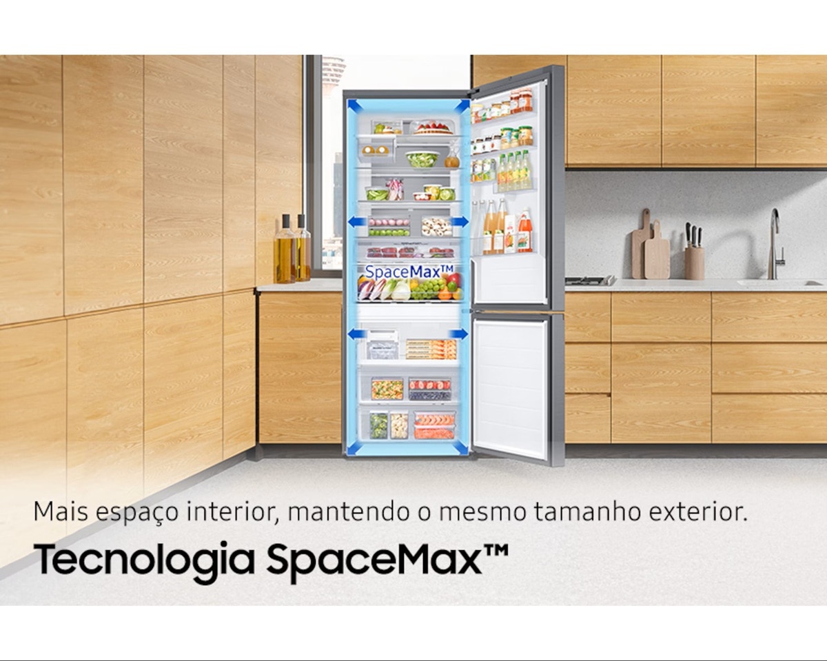 Frigorífico Combinado Samsung RB53DG703DS9 No Frost, All-Around Cooling, Wi-Fi e App SmartThings, de 203 cm - Inox Inox-7
