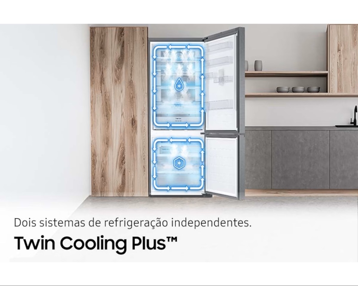Frigorífico Combinado Samsung RB53DG703DS9 No Frost, All-Around Cooling, Wi-Fi e App SmartThings, de 203 cm - Inox Inox-8
