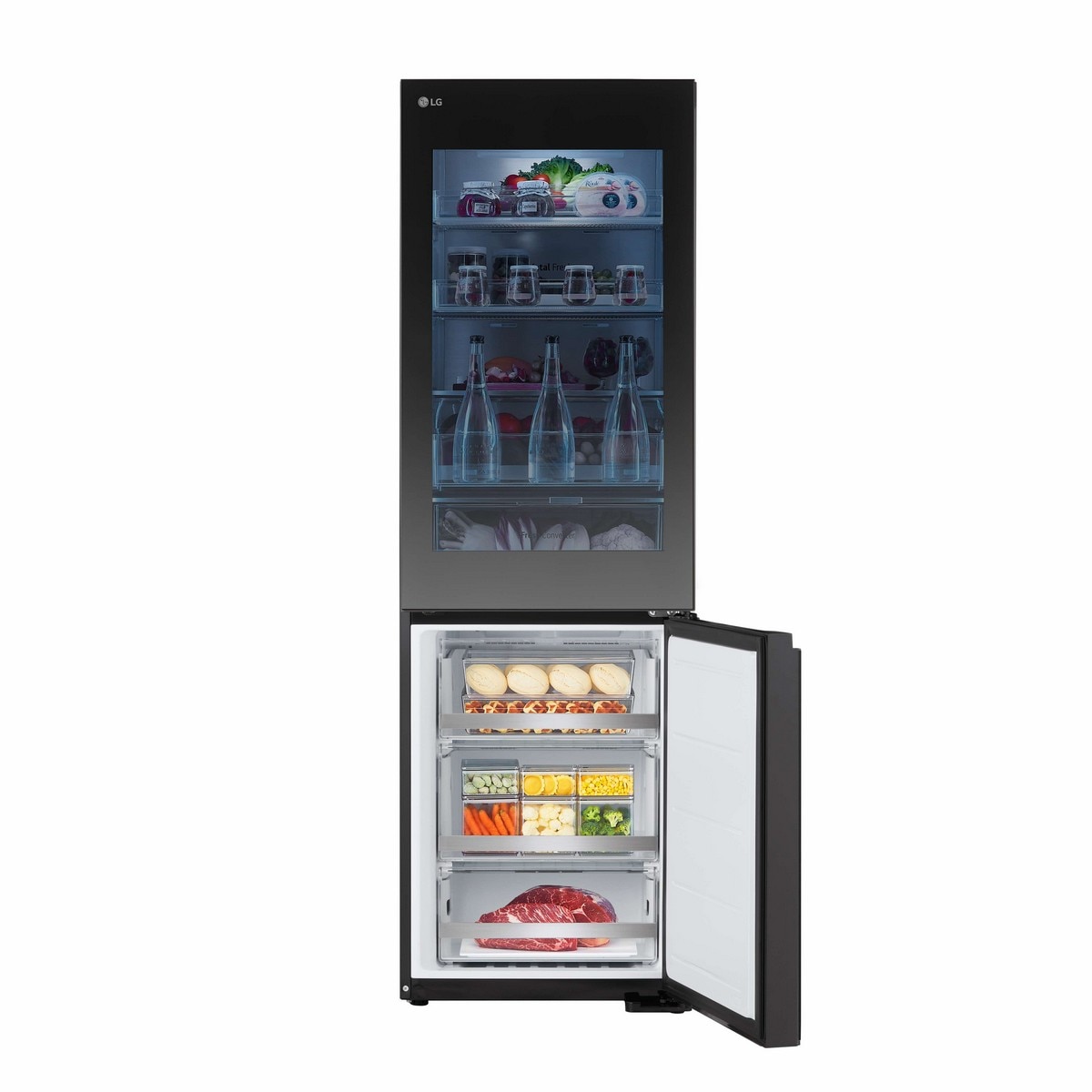 Frigorífico Combinado LG GBG5160CEV No Frost, Instaview, LinearCooling, LinearCooling, Smart Diagnosis e de 186 cm - Matte Black Aço/Preto/Grafite-4