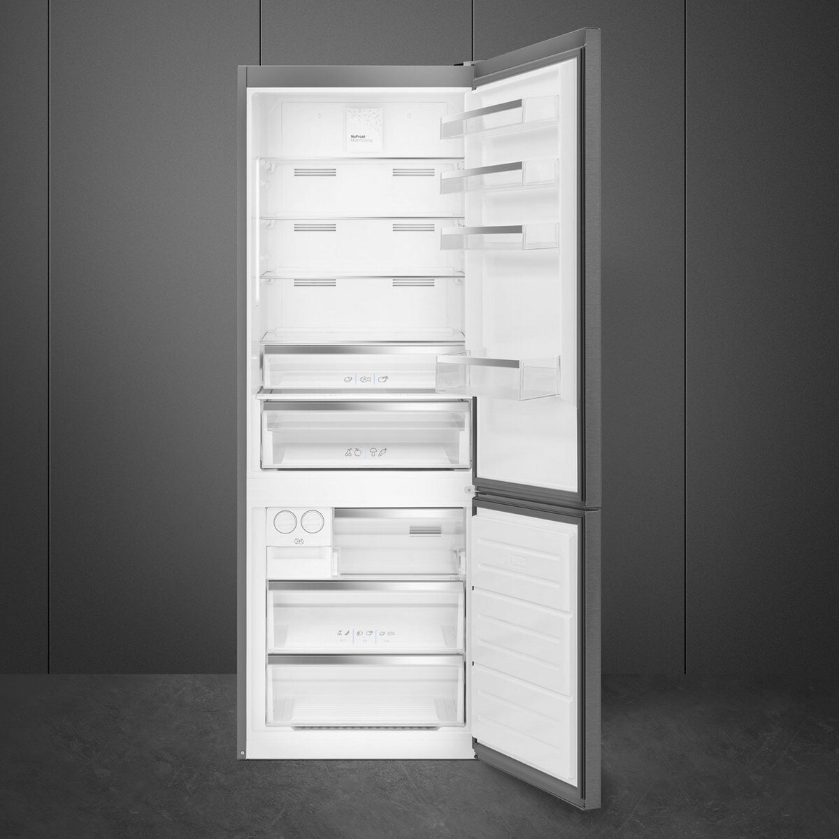 Frigorífico Combinado Smeg FC48XDNE No Frost e de 192 cm - Inox Escovado LookInox-2