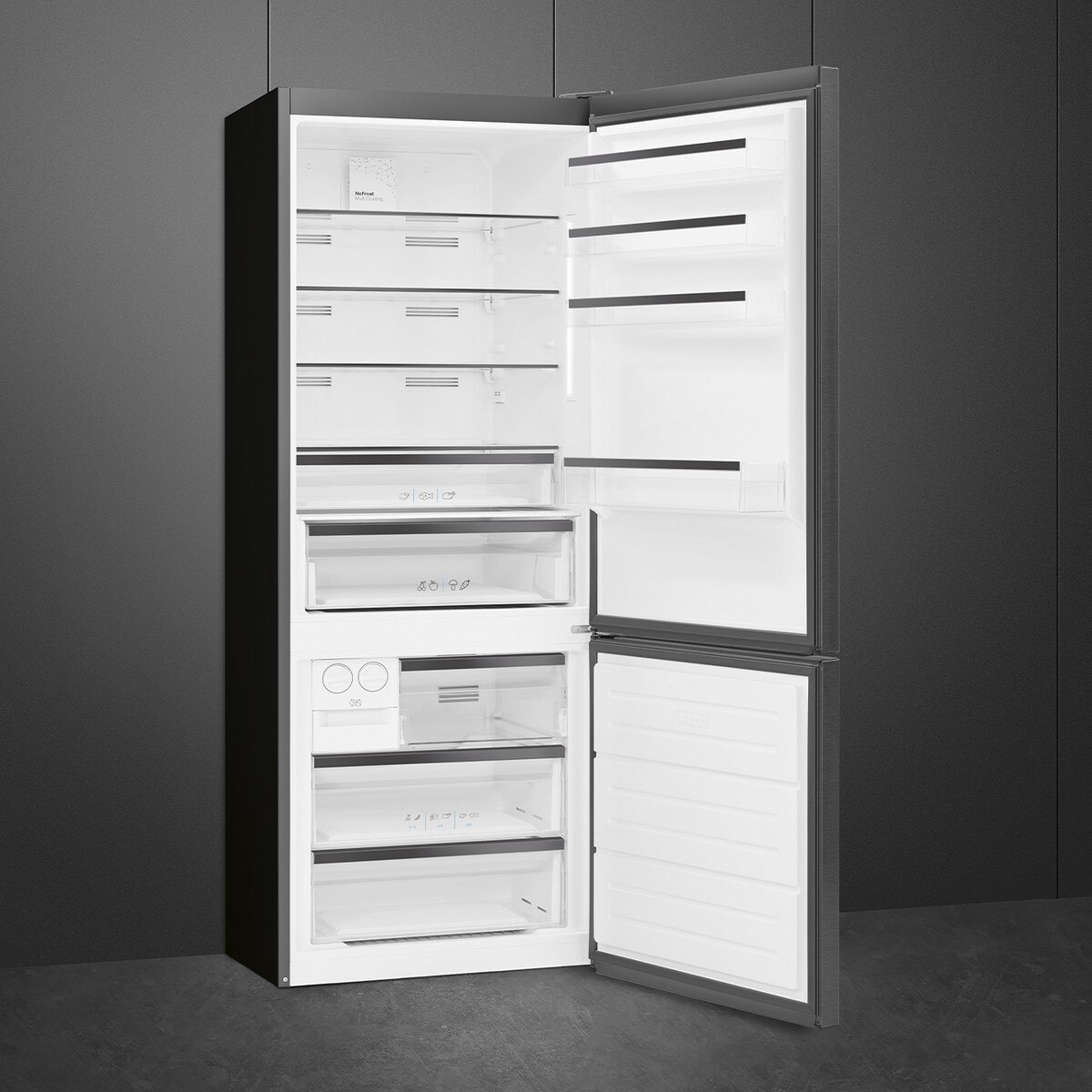 Frigorífico Combinado Smeg Universal FC48KDND No Frost e de 192 cm - Dark Inox Dark Grey Inox Look-3