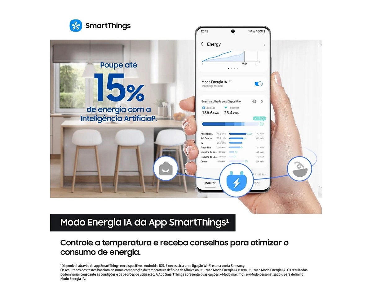 Frigorífico Combinado Samsung RB34C600ESA/EF No Frost, Modo Energia IA SmartThings e de 185,3 cm - Look Inox LookInox-6
