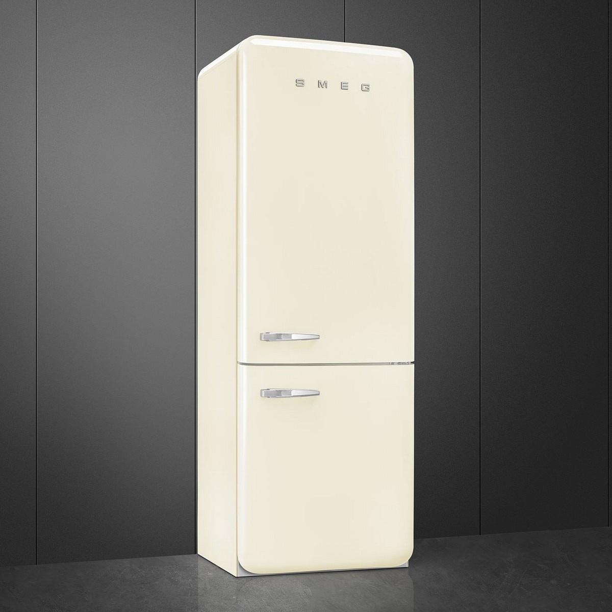 Frigorífico Combinado Smeg Anni 50 FAB38RCR6 Total No Frost, 481 Litros, com Abertura à Direita - Creme Creme-3