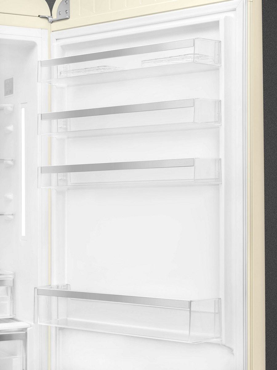 Frigorífico Combinado Smeg Anni 50 FAB38RCR6 Total No Frost, 481 Litros, com Abertura à Direita - Creme Creme-6
