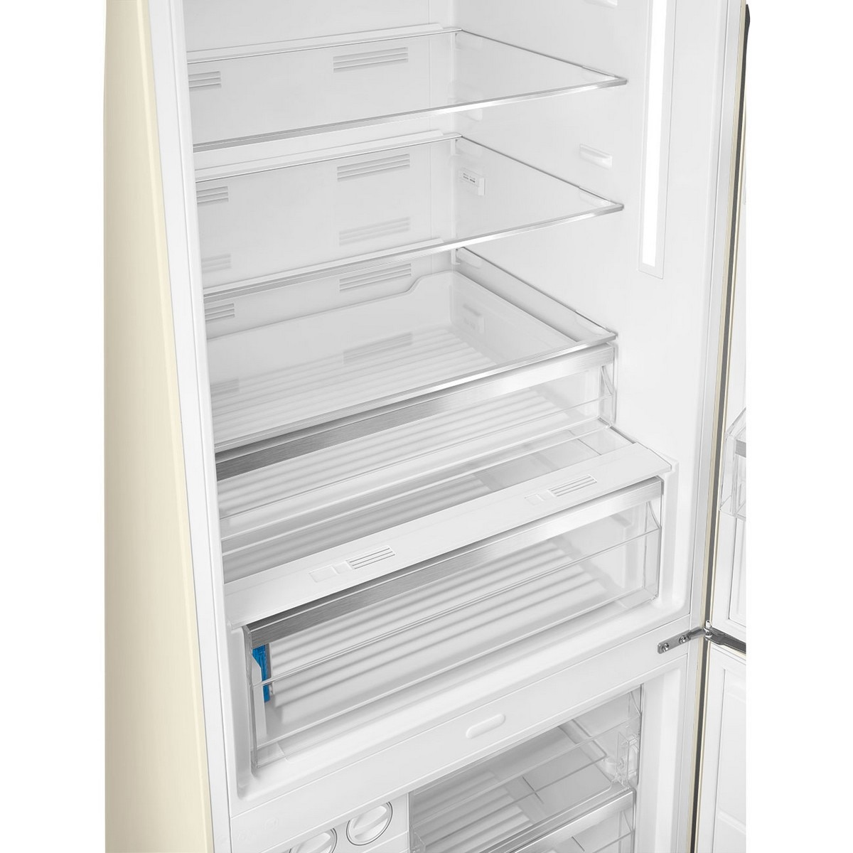 Frigorífico Combinado Smeg Anni 50 FAB38RCR6 Total No Frost, 481 Litros, com Abertura à Direita - Creme Creme-10
