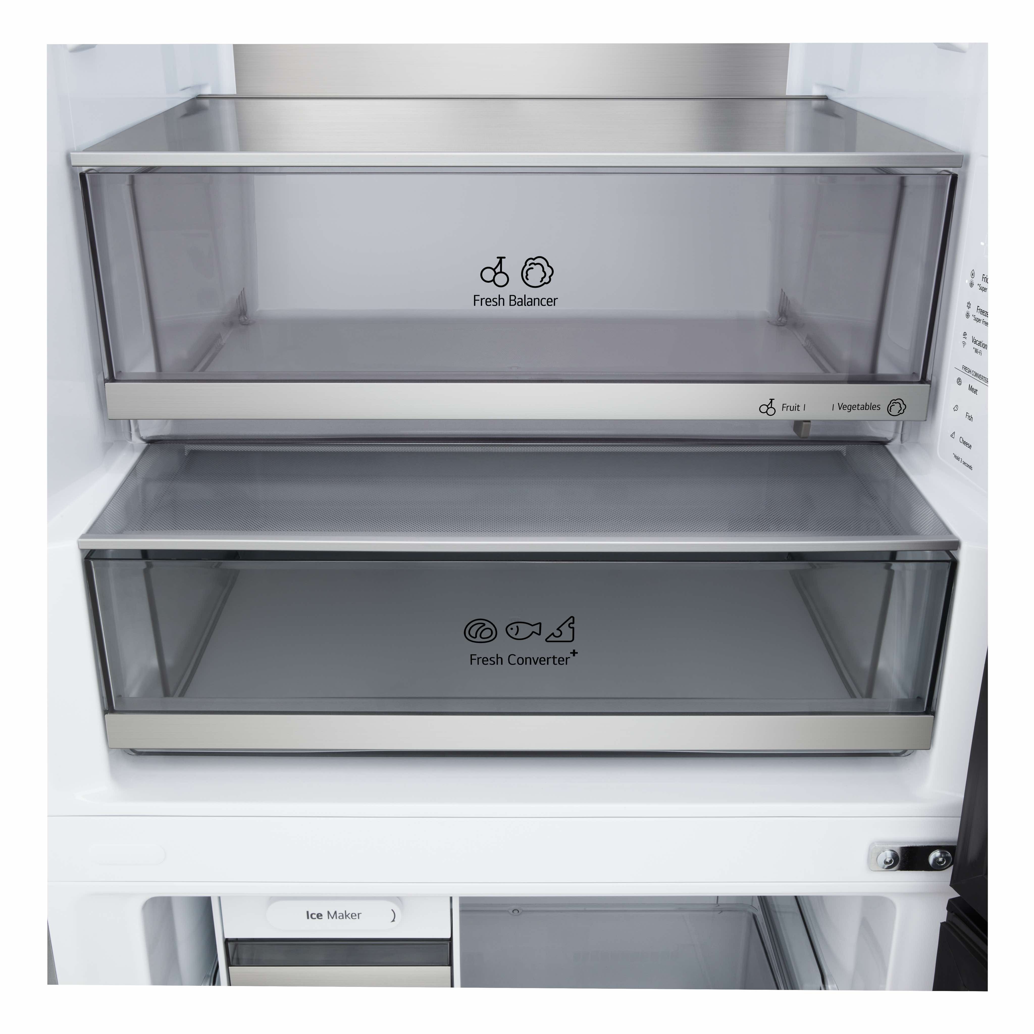 Frigorífico Combinado LG GBBW726CMB DoorCooling+ Aço Texturizado-9