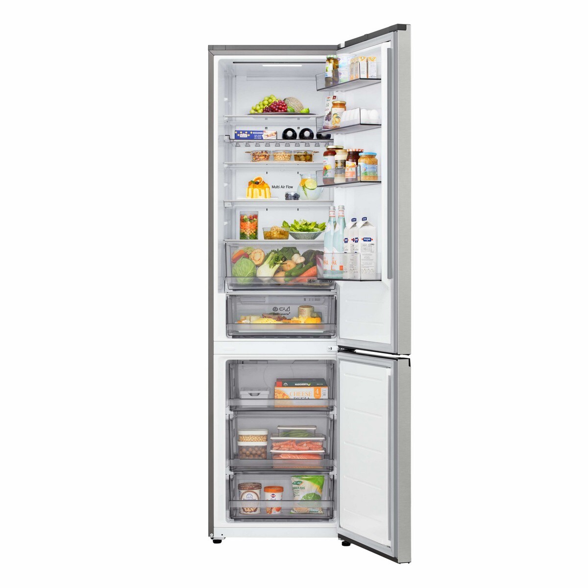Frigorífico Combinado LG GBBS322CPY Total No Frost, Compressor Smart Inverter, Door Cooling, Multi Air Flow de 203 cm - Prime Silver Aço Antimarcas-3
