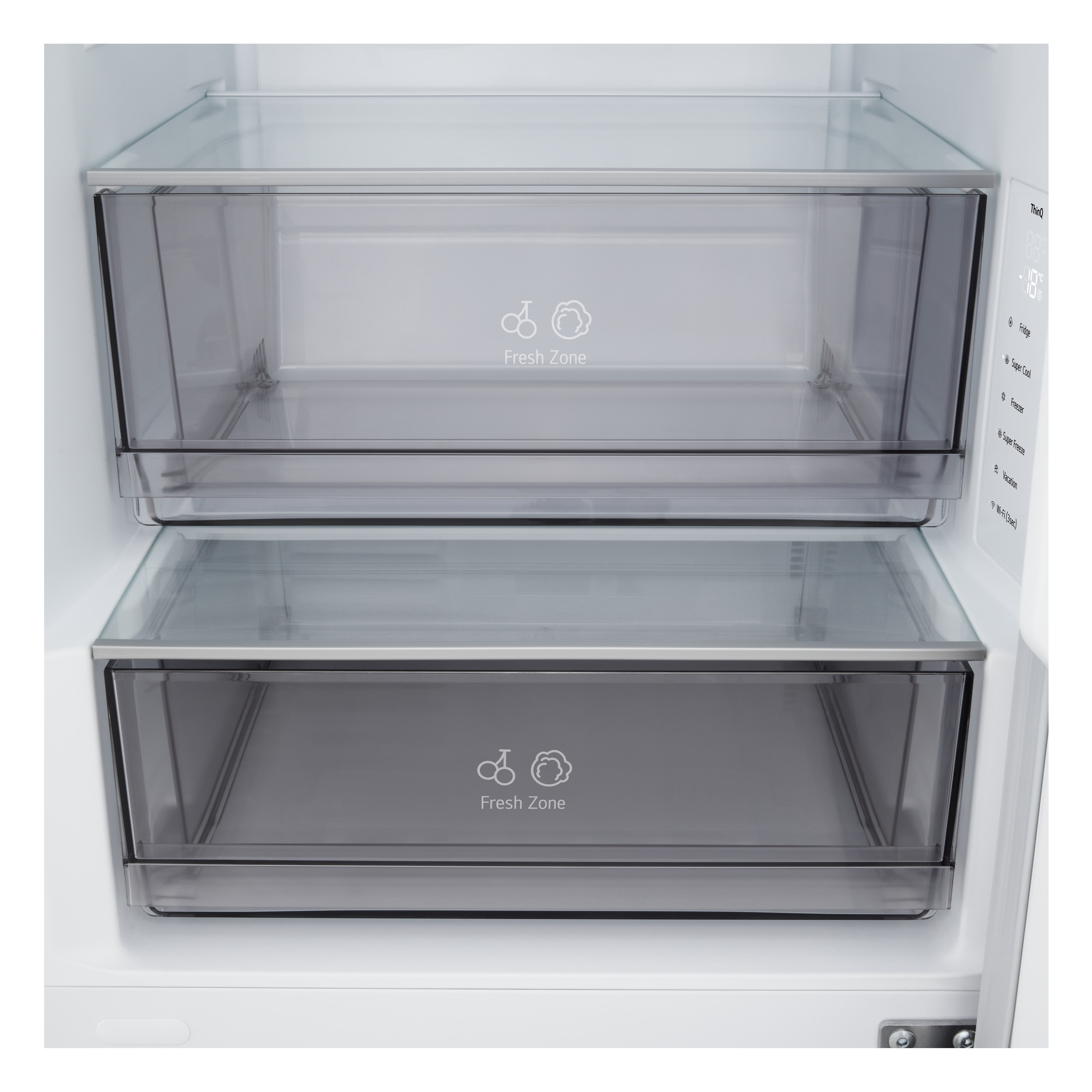 Frigorífico Combinado LG GBBSJ10EPY Smart Inverter, Door Cooling+, Multi Air Flow, FRESH Zone e de 186 cm - Prateado Silver-10